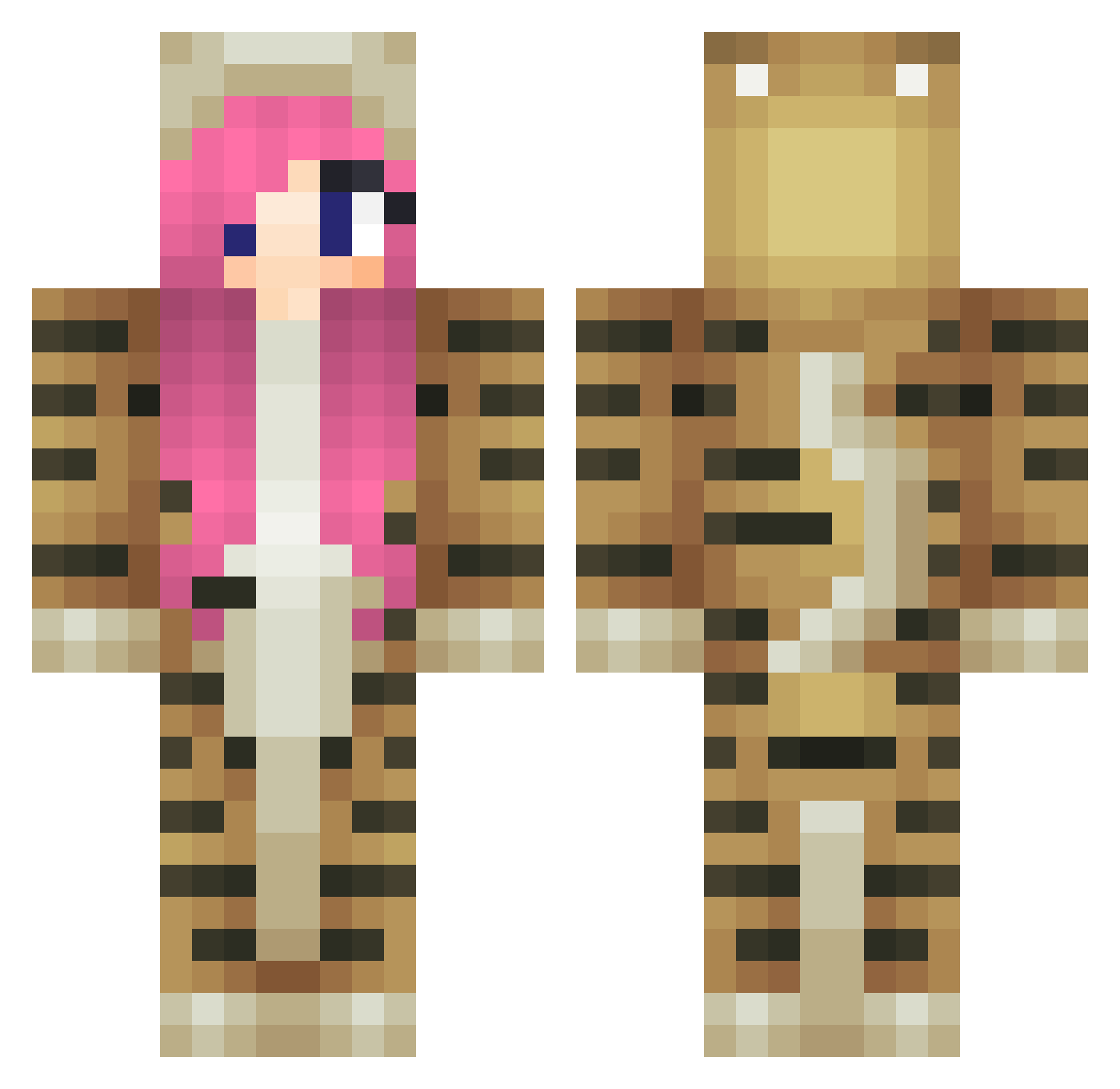 Statehouse Minecraft skin, front and back view