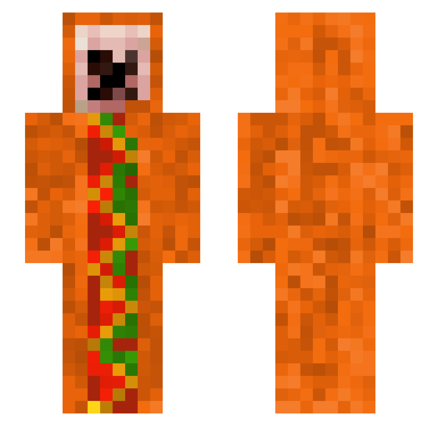JoheDark Minecraft skin, front and back view