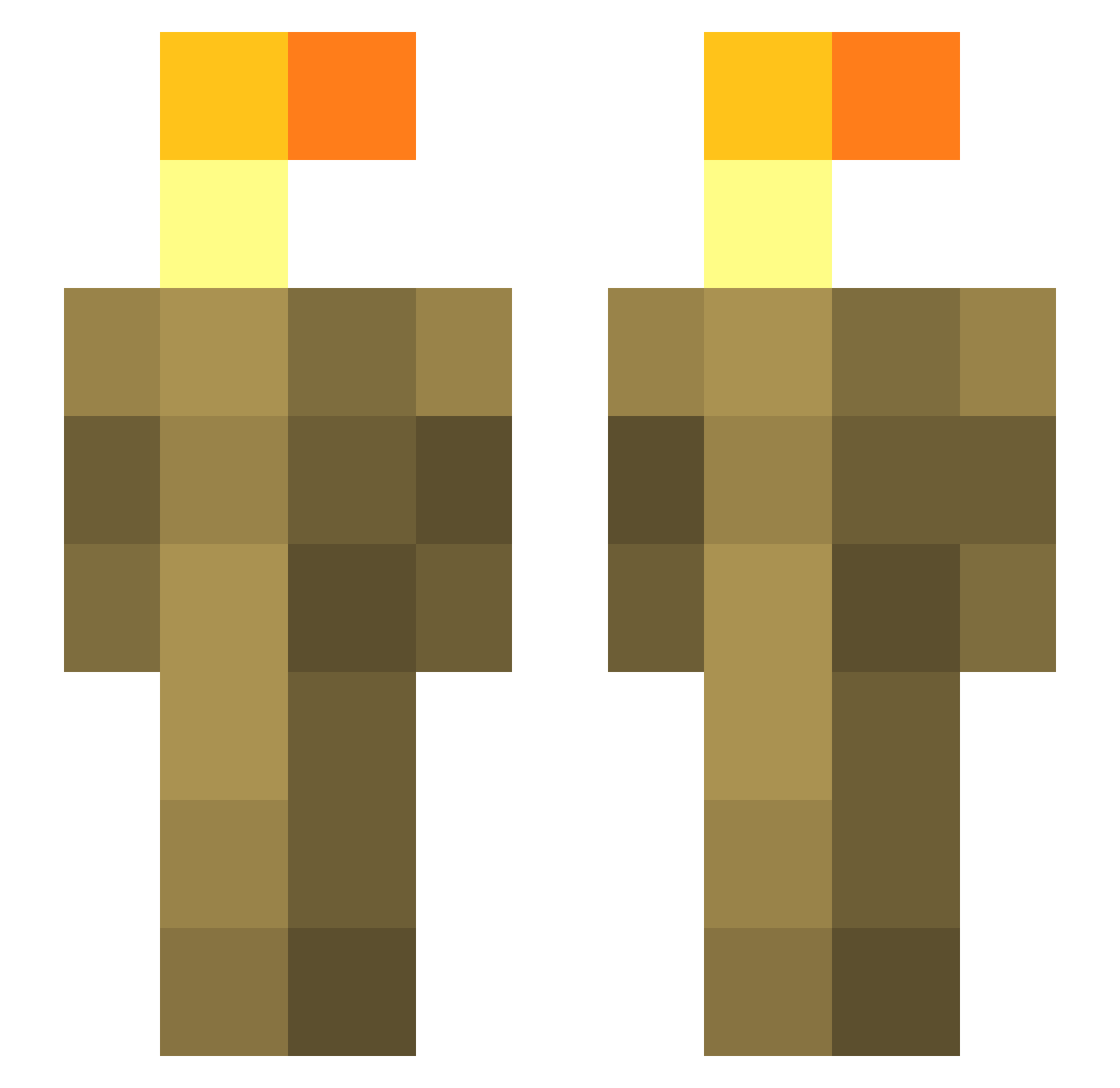 Muhreep Minecraft skin, front and back view