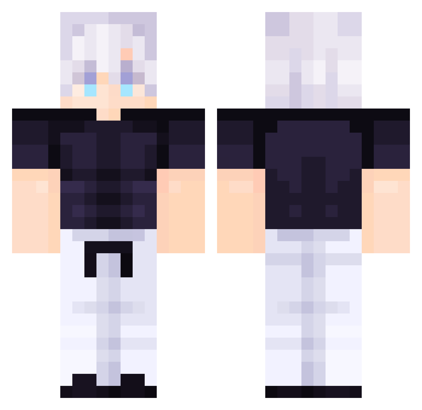 Smileyguy724 Minecraft skin, front and back view