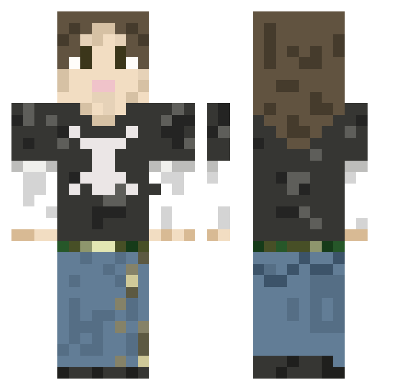 LiesseANNA Minecraft skin, front and back view