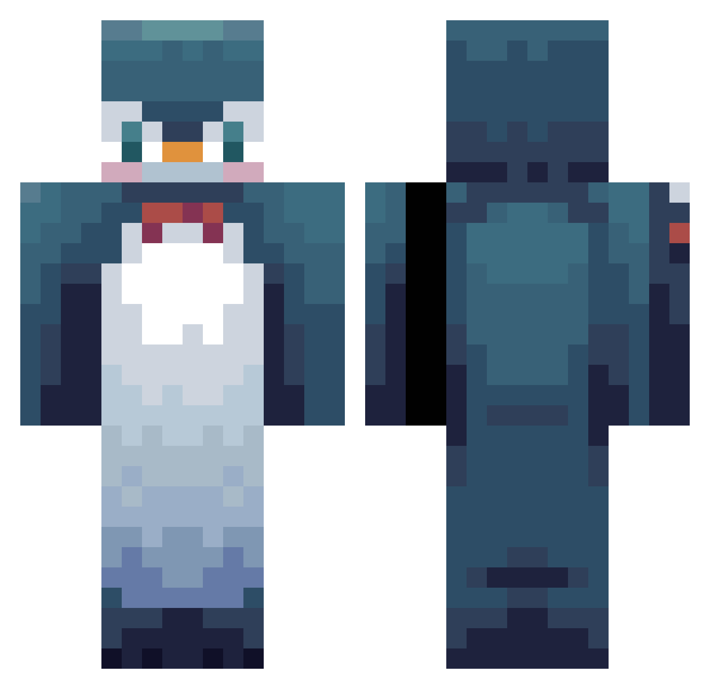 GodEden Minecraft skin, front and back view