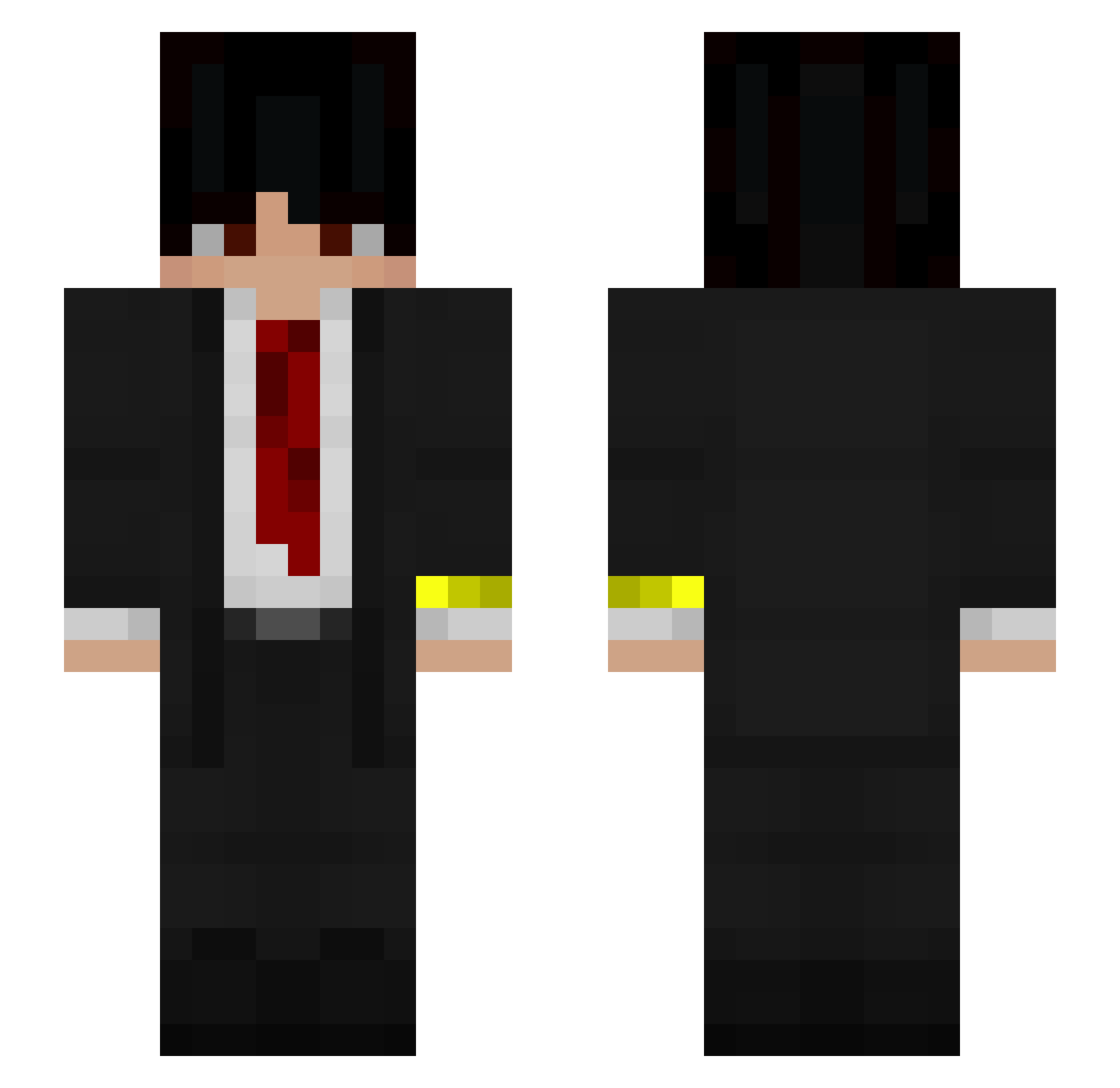 Mimic__ Minecraft skin, front and back view