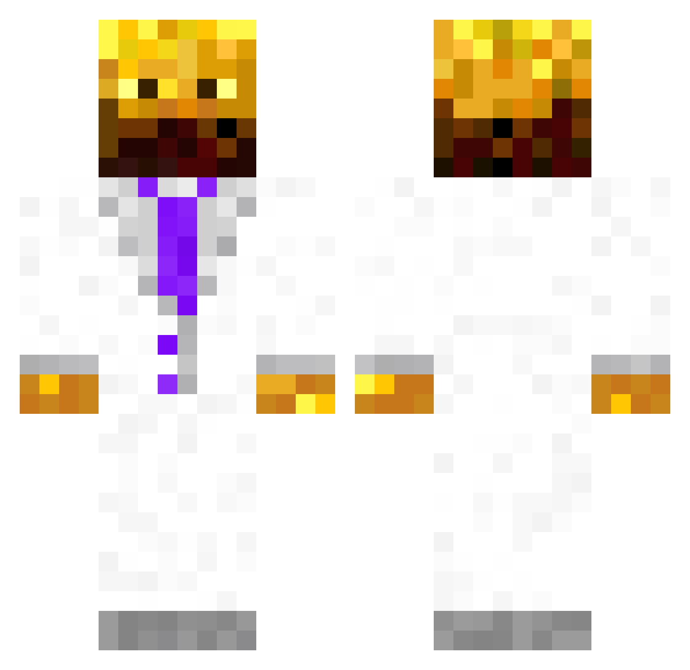 ItzP3droPvP Minecraft skin, front and back view