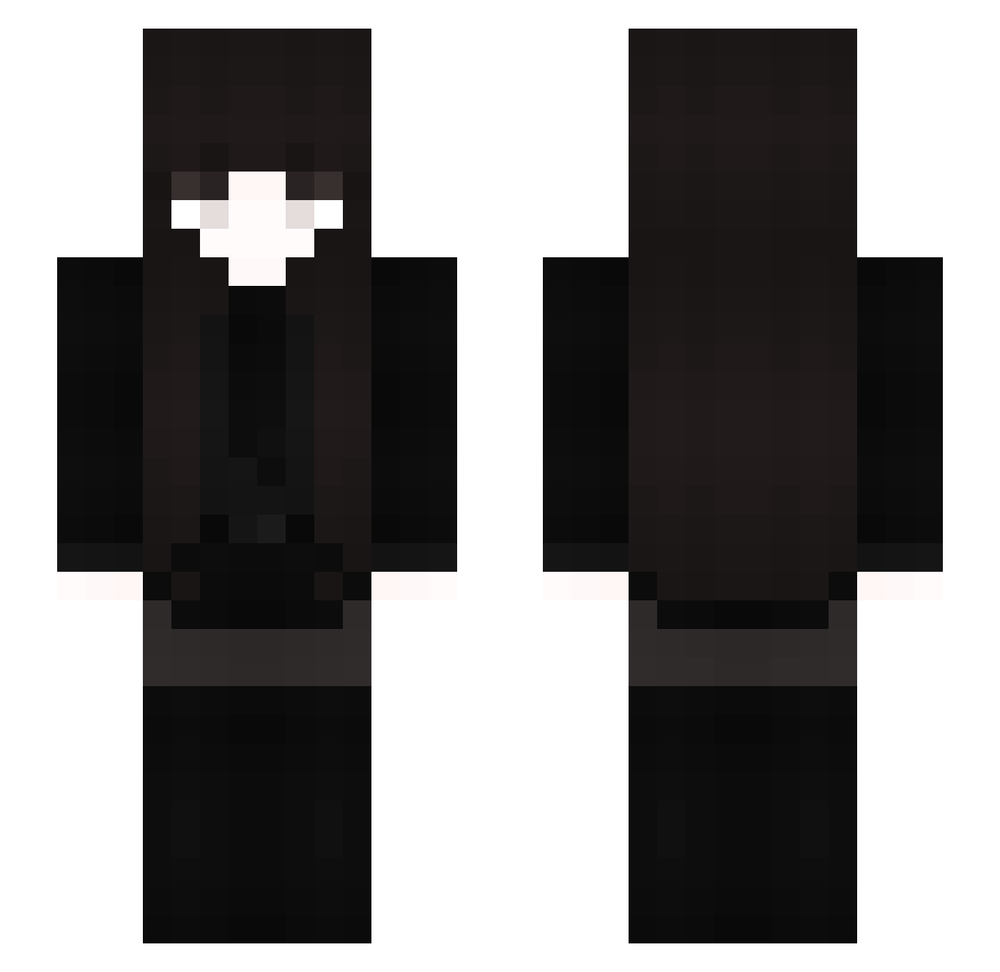 rosevaynette Minecraft skin, front and back view