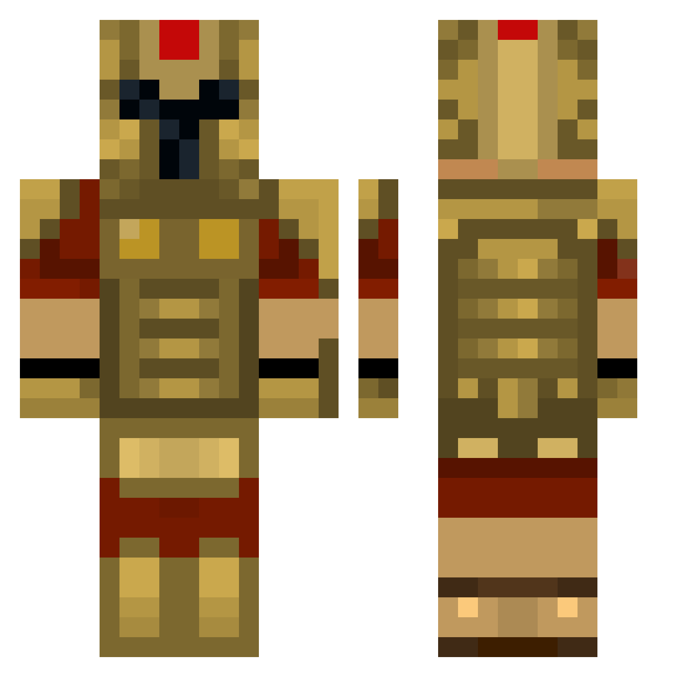 Spartan3103 Minecraft skin, front and back view