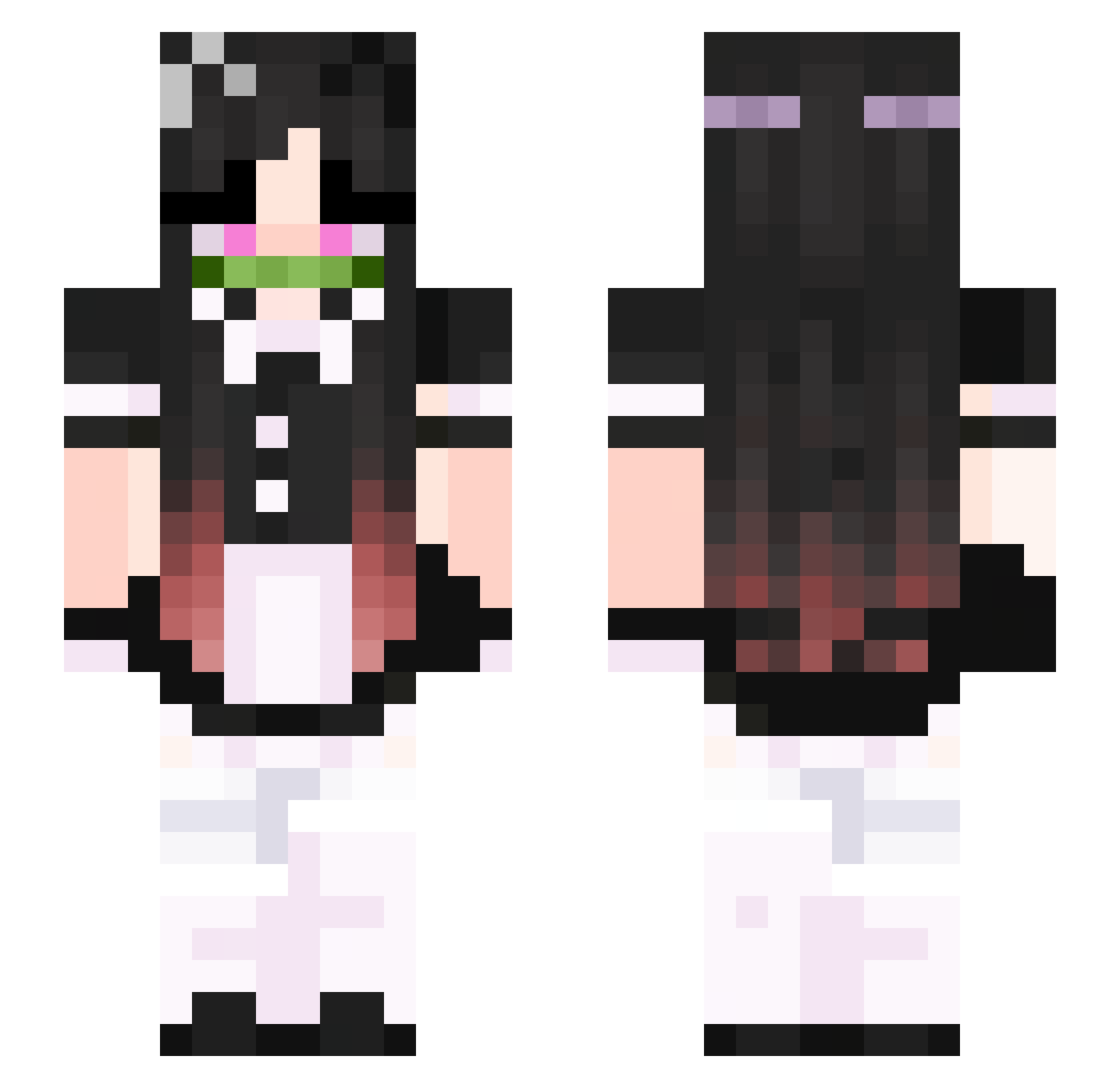gwen382 Minecraft skin, front and back view