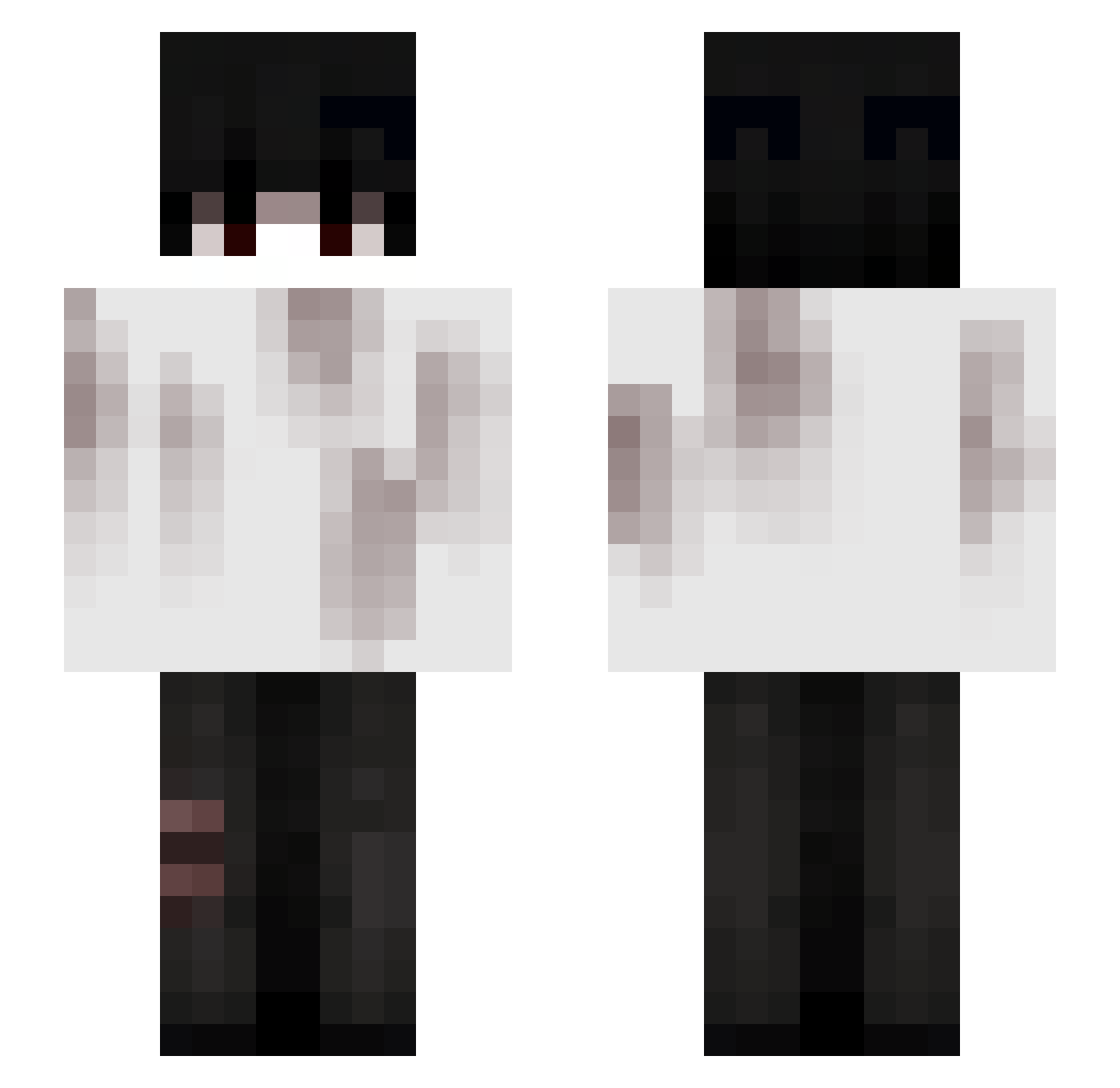denouncing Minecraft skin, front and back view
