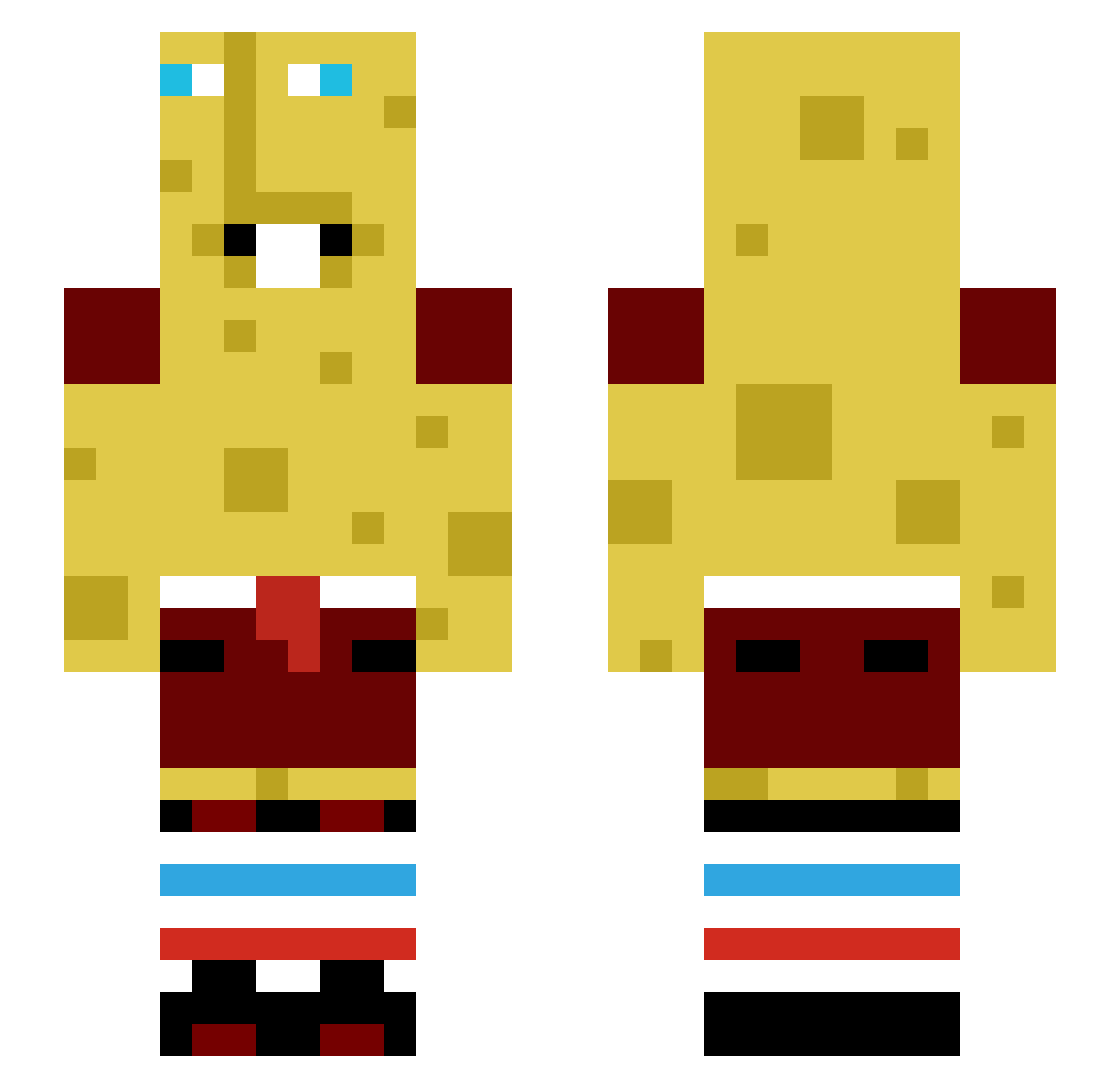 TiGYN12 Minecraft skin, front and back view