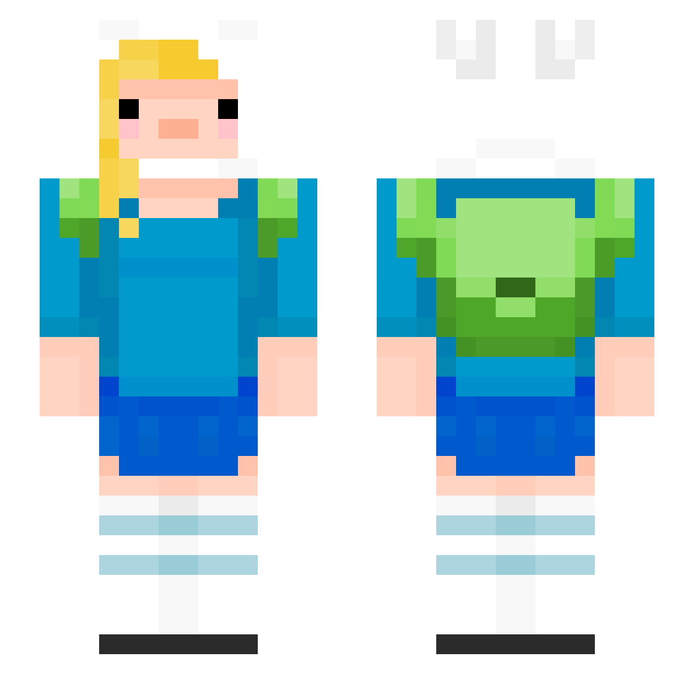 CringeGurl Minecraft skin, front and back view