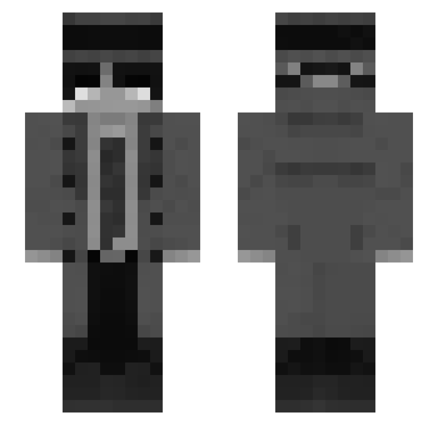 belucas Minecraft skin, front and back view