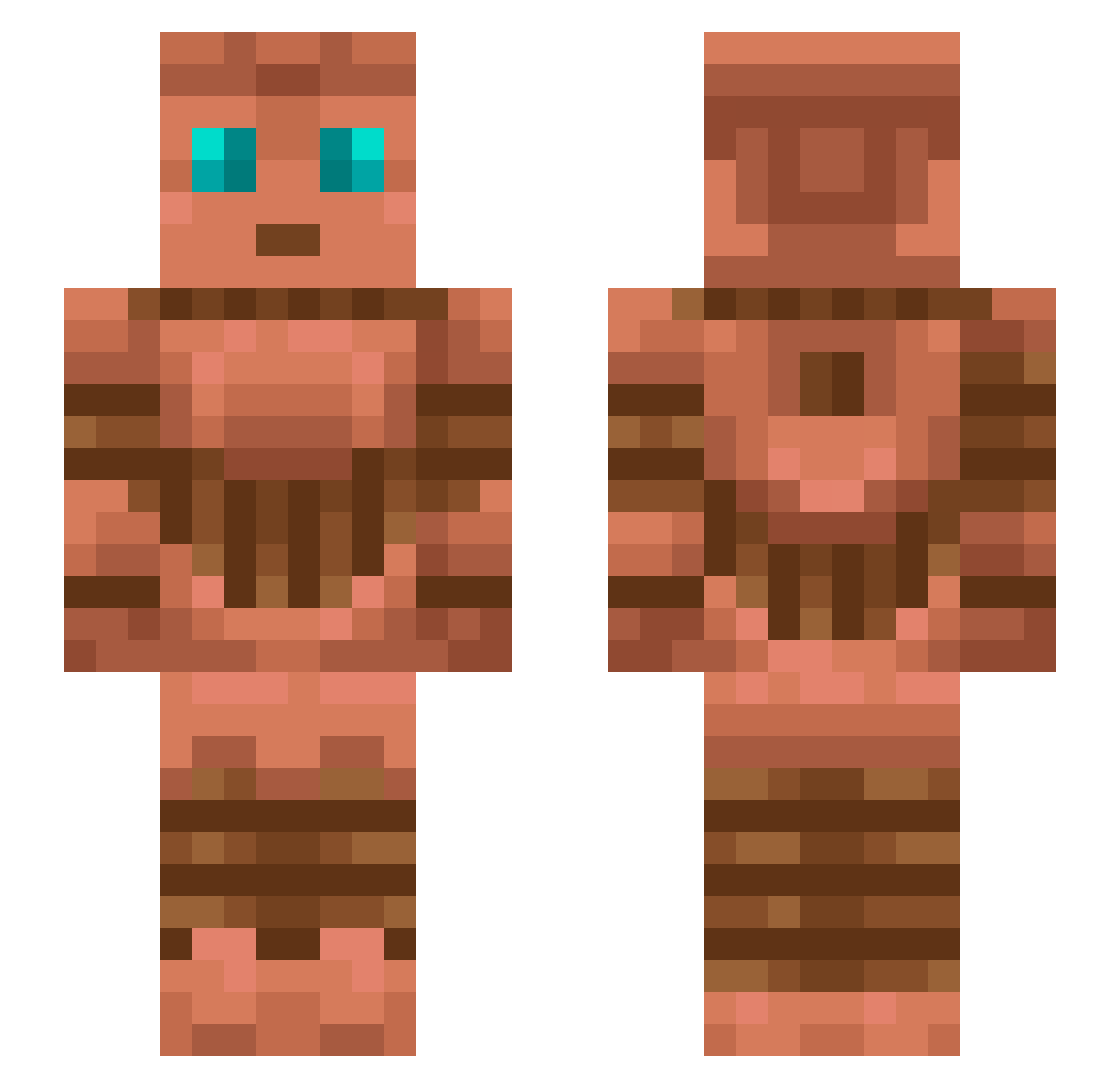 ElDEMON248 Minecraft skin, front and back view