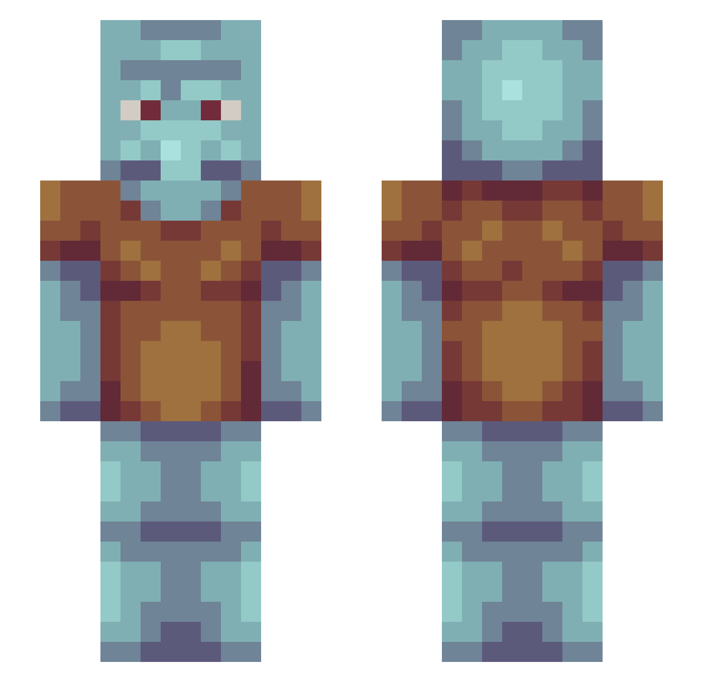 Coleslaw2112 Minecraft skin, front and back view