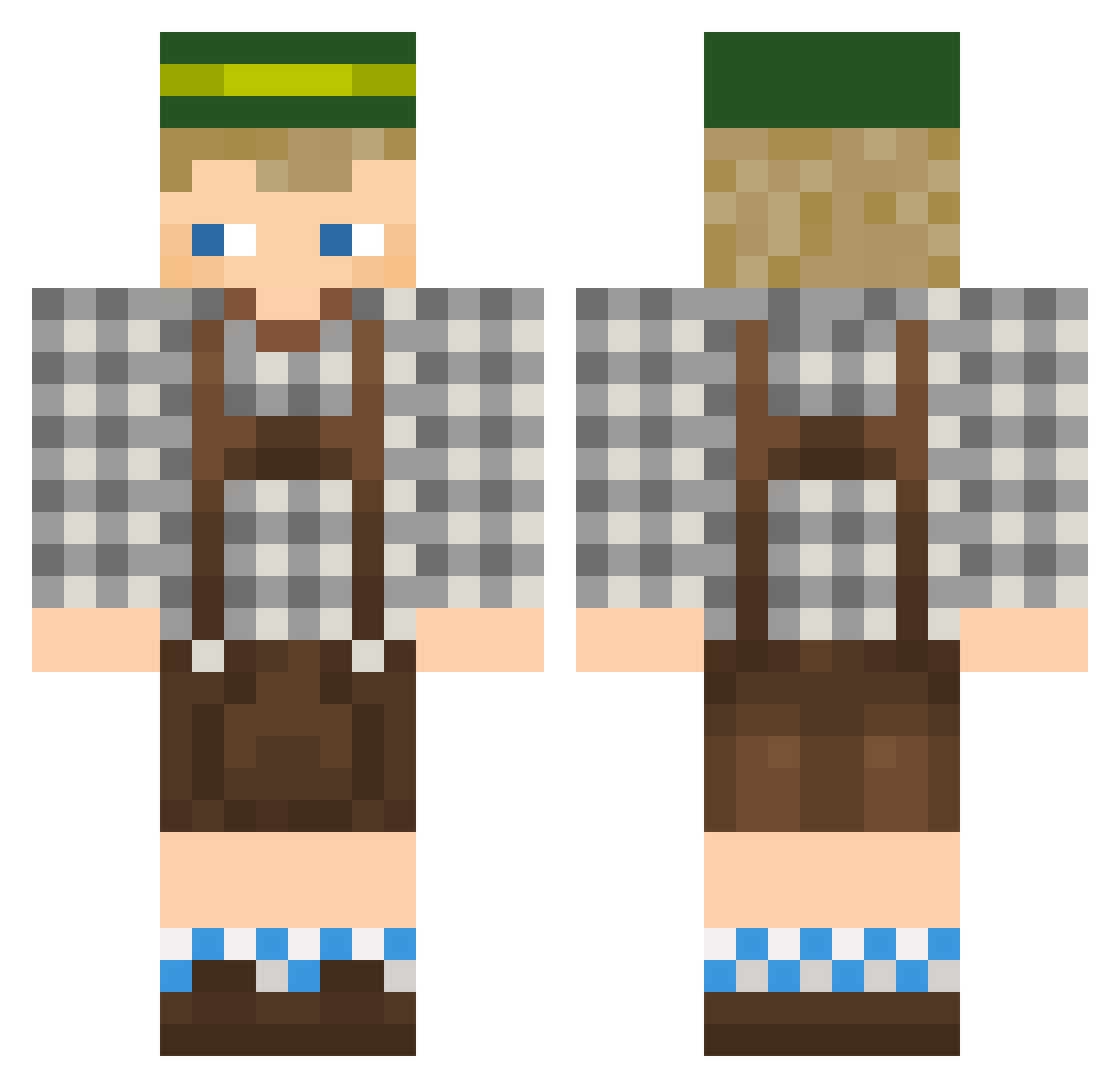 xDaeniel Minecraft skin, front and back view
