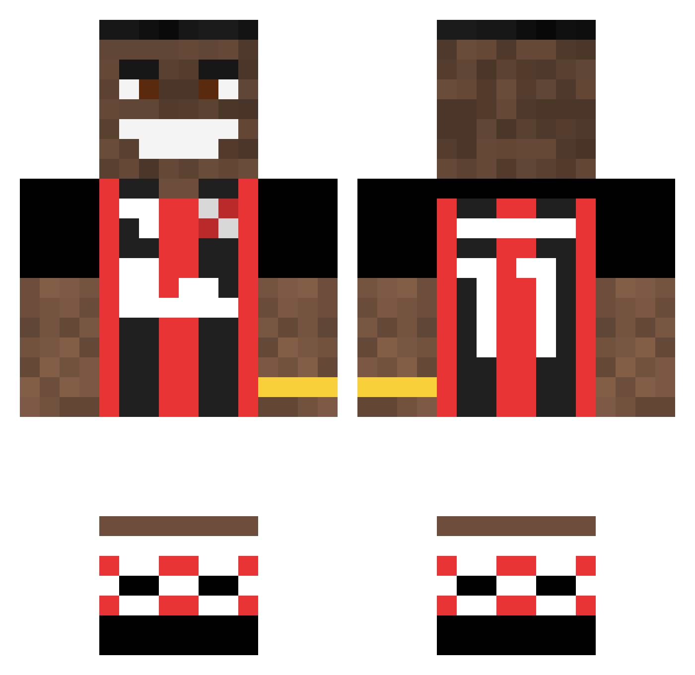 IERFO97 Minecraft skin, front and back view