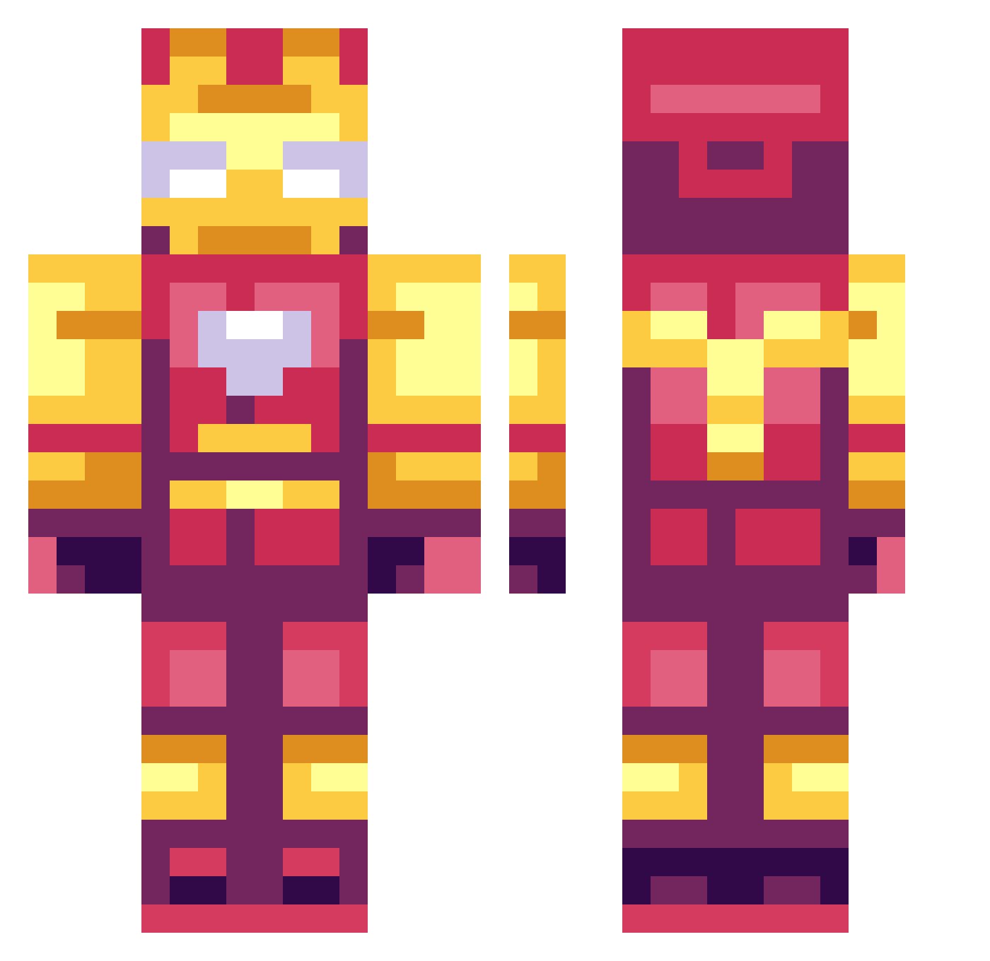 Portal_jumper21 Minecraft skin, front and back view