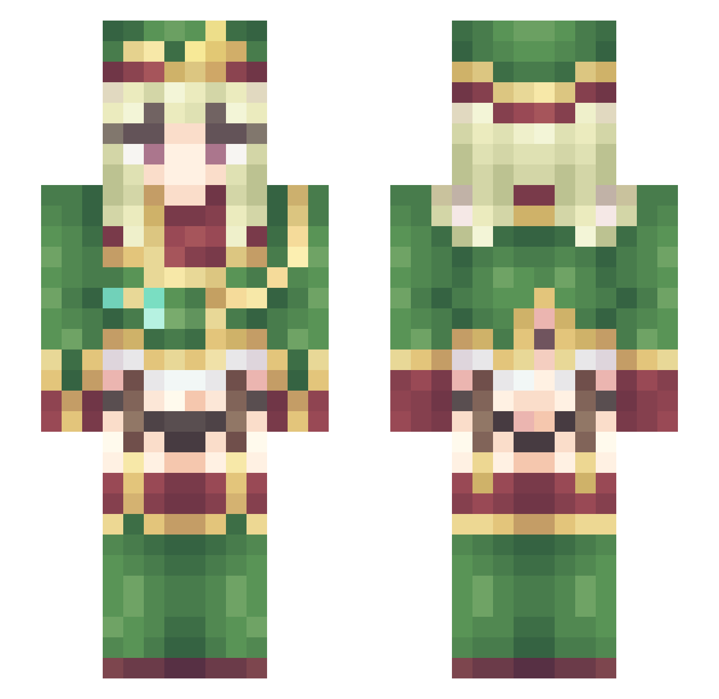 Tajny_Agent_FBI Minecraft skin, front and back view