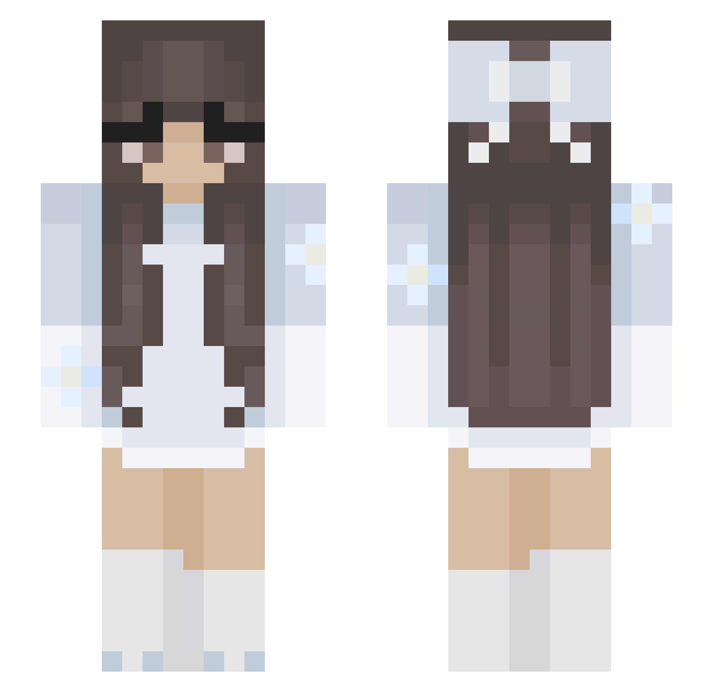 Liquidice202 Minecraft skin, front and back view