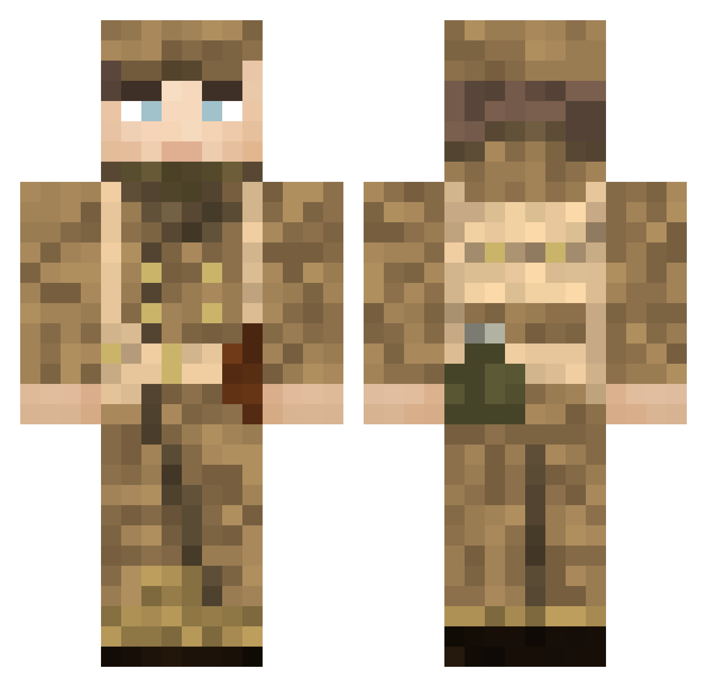 GrzesDestroyer Minecraft skin, front and back view