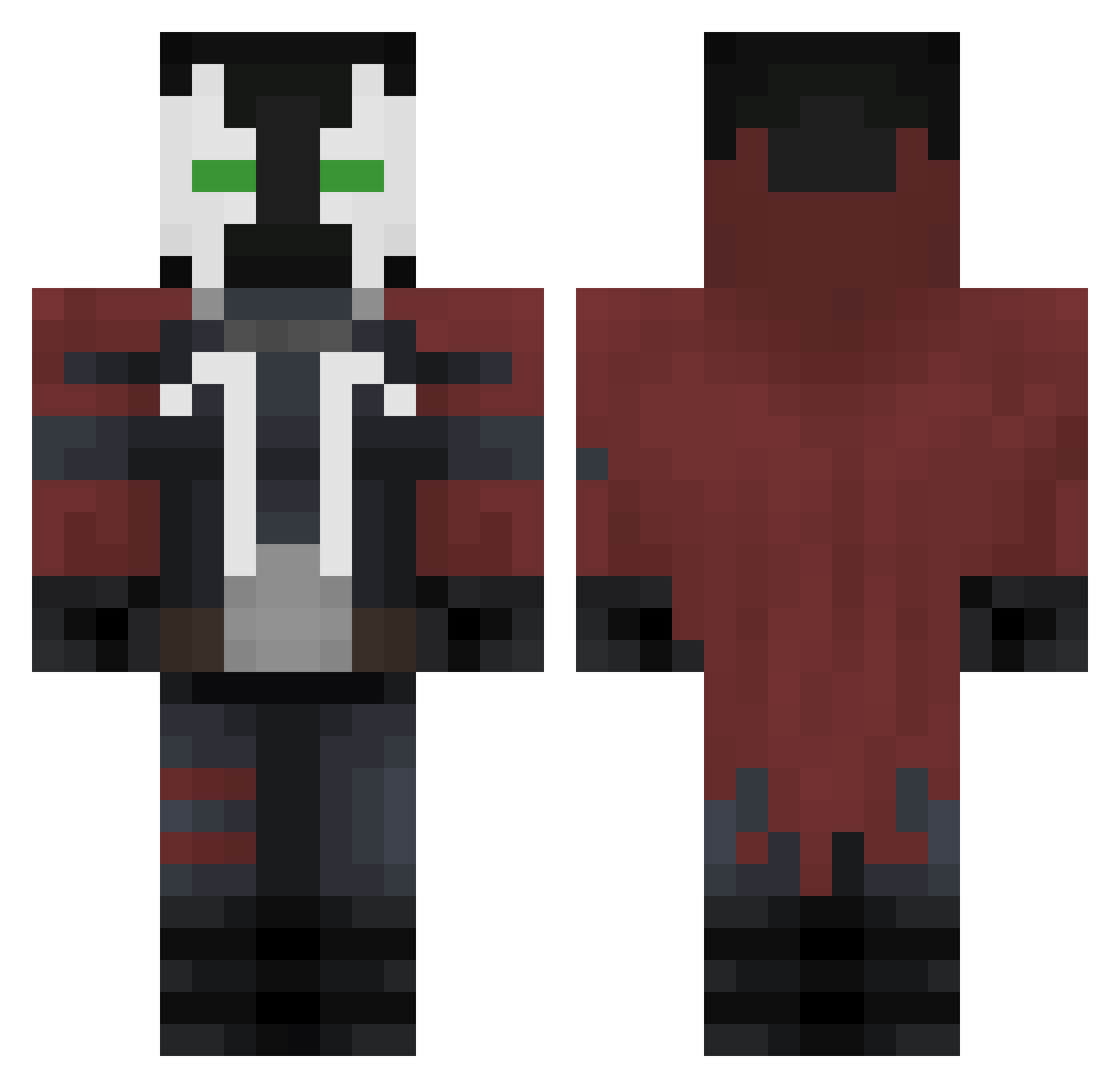 Odadjian Minecraft skin, front and back view