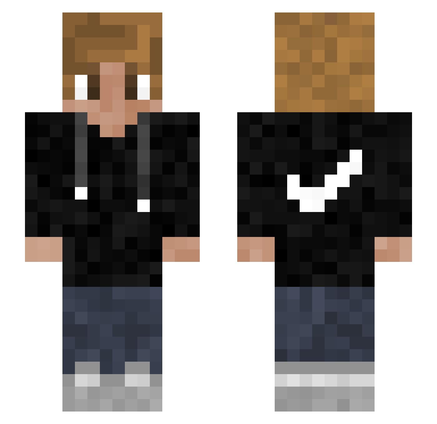 buubbllss Minecraft skin, front and back view