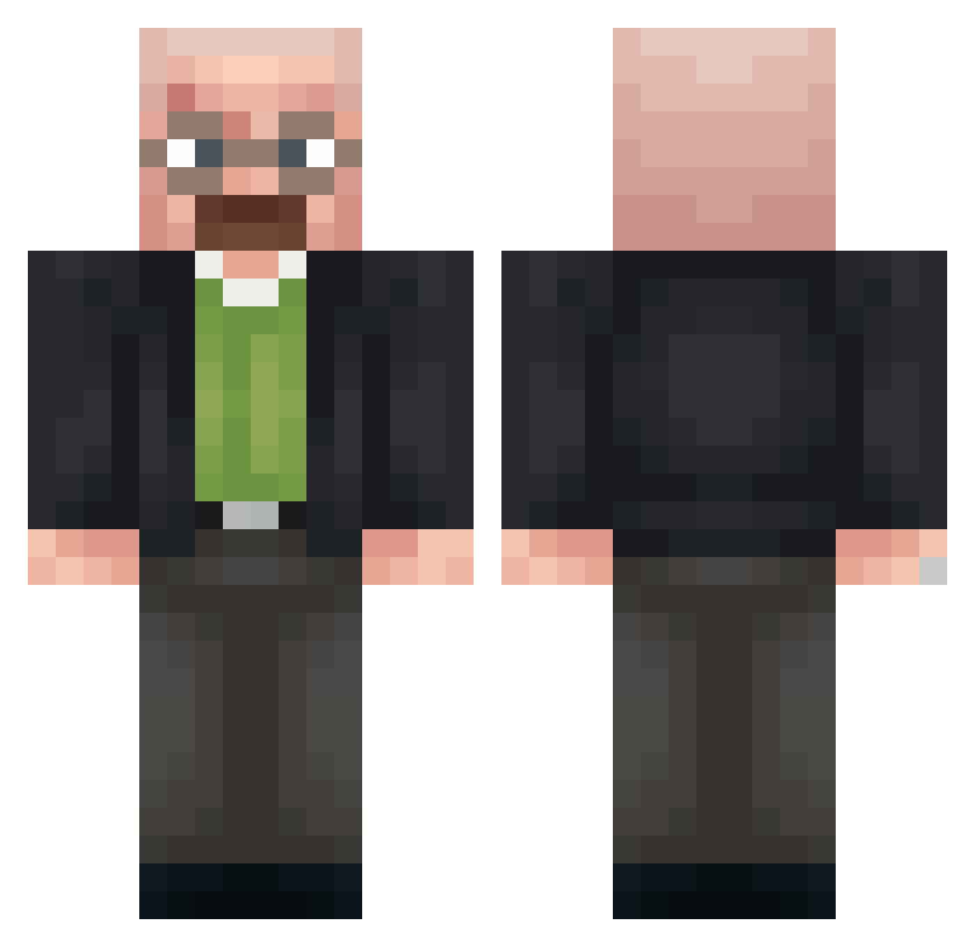 C184 Minecraft skin, front and back view