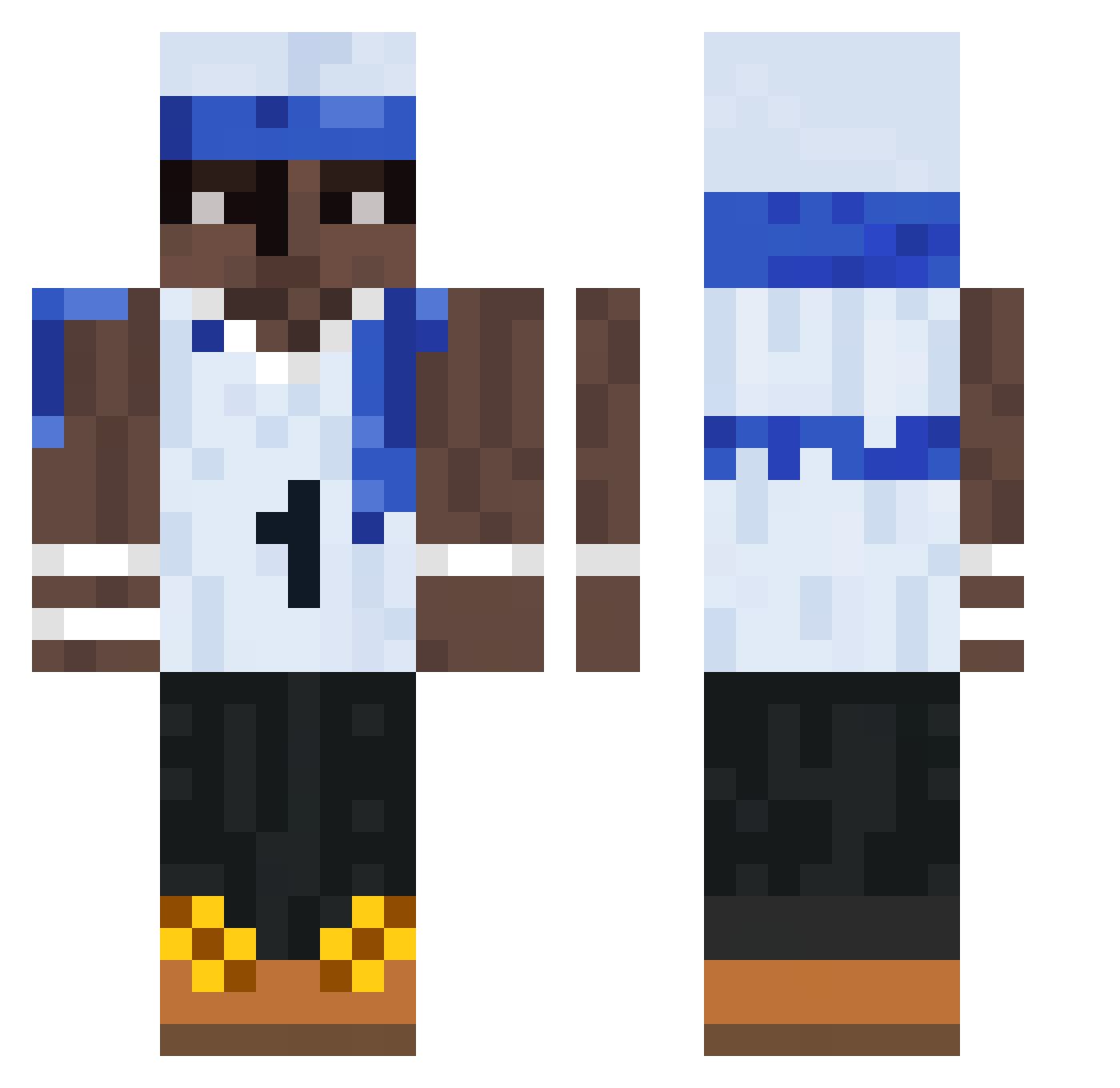 tylerhwx Minecraft skin, front and back view
