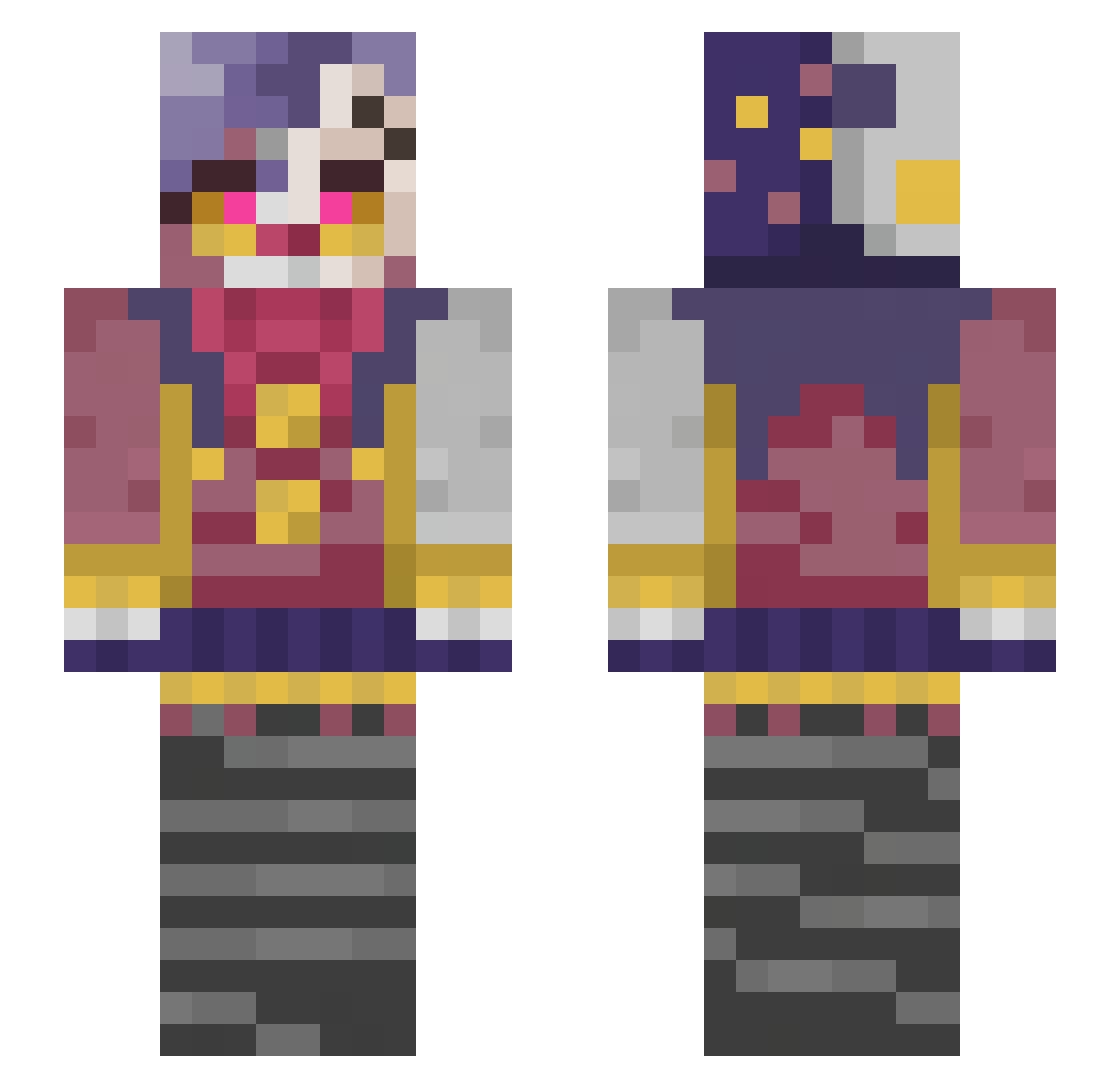LittleSweetyPie Minecraft skin, front and back view