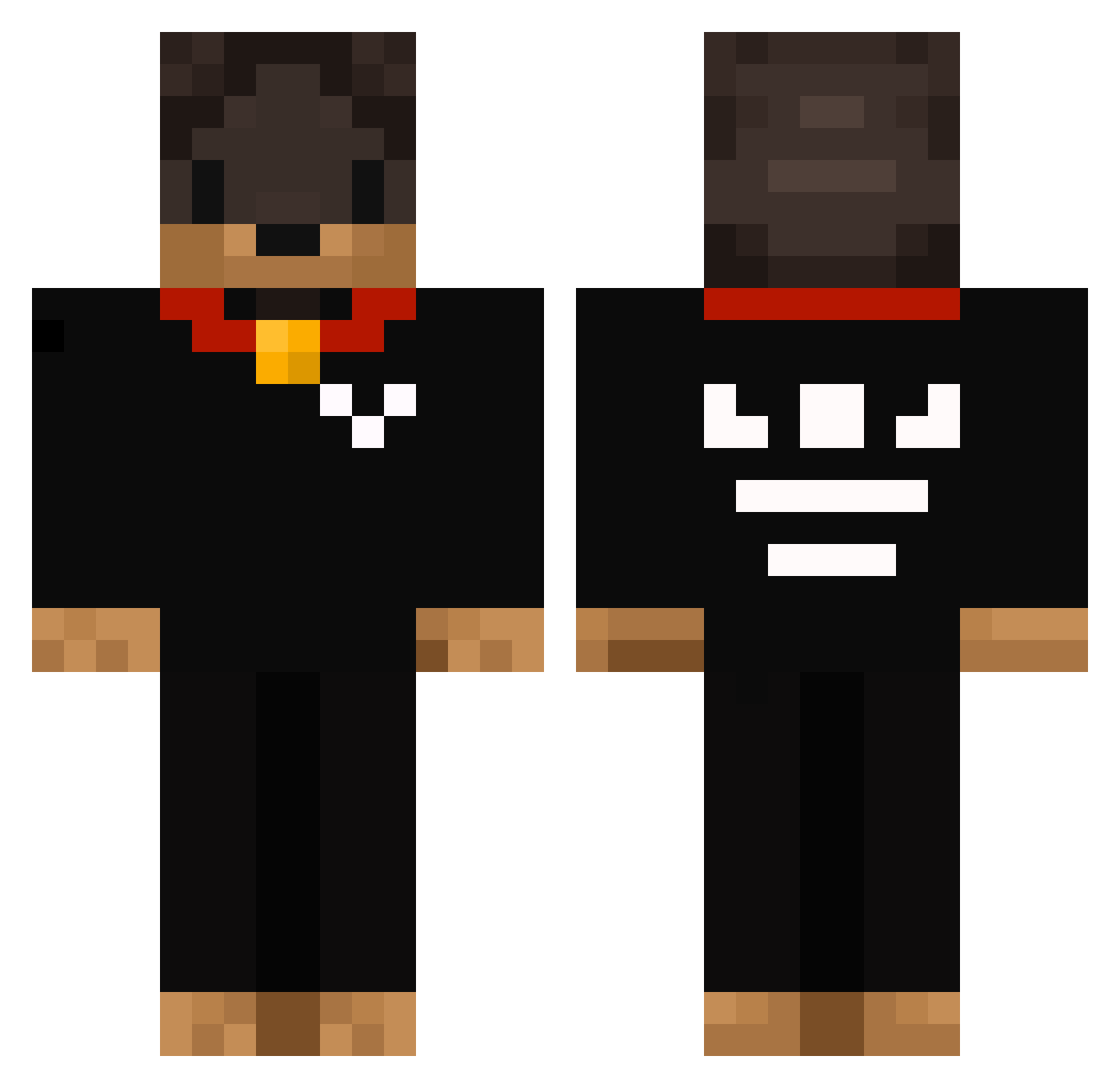 mango_carry Minecraft skin, front and back view
