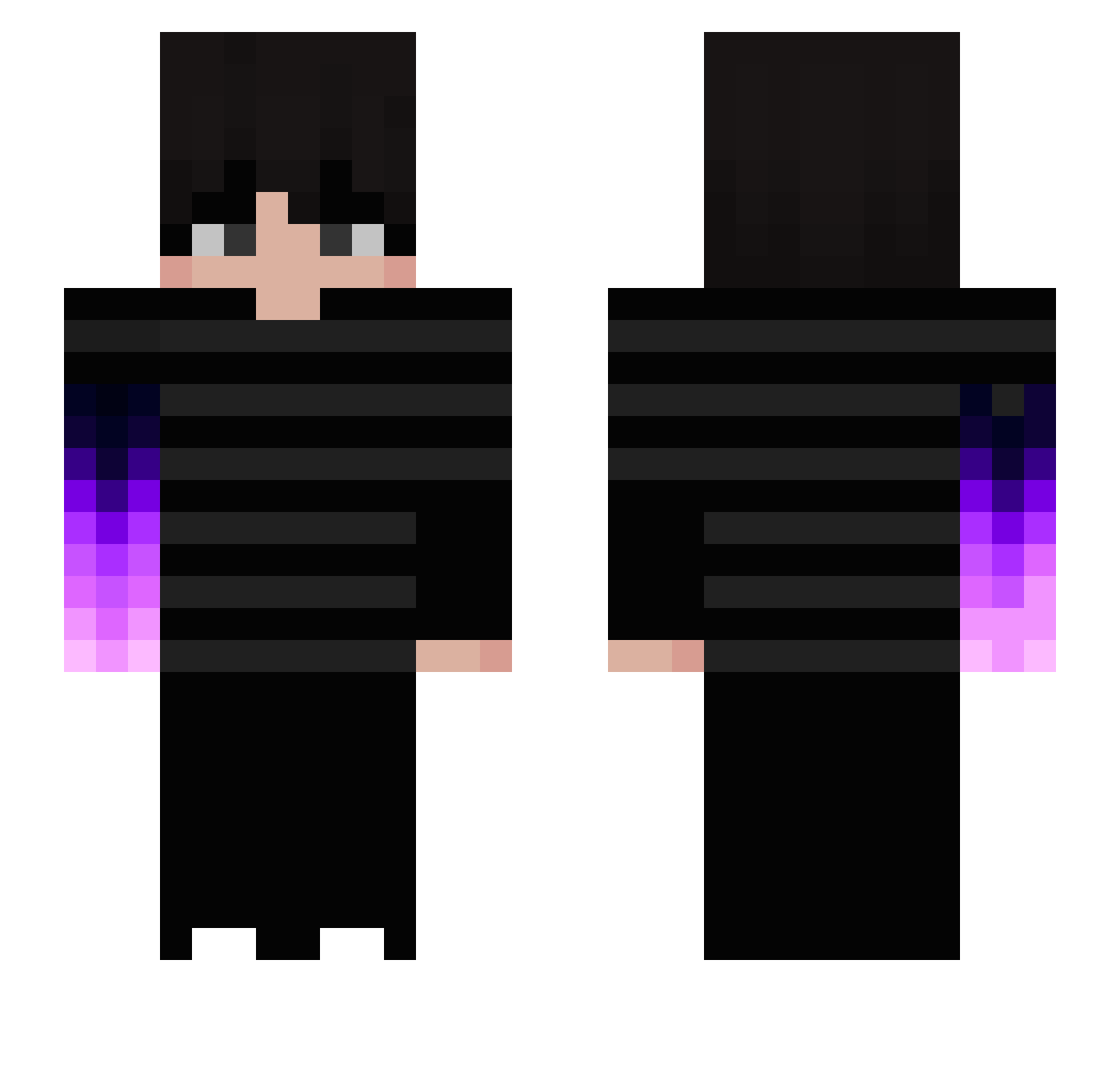 vaxov Minecraft skin, front and back view