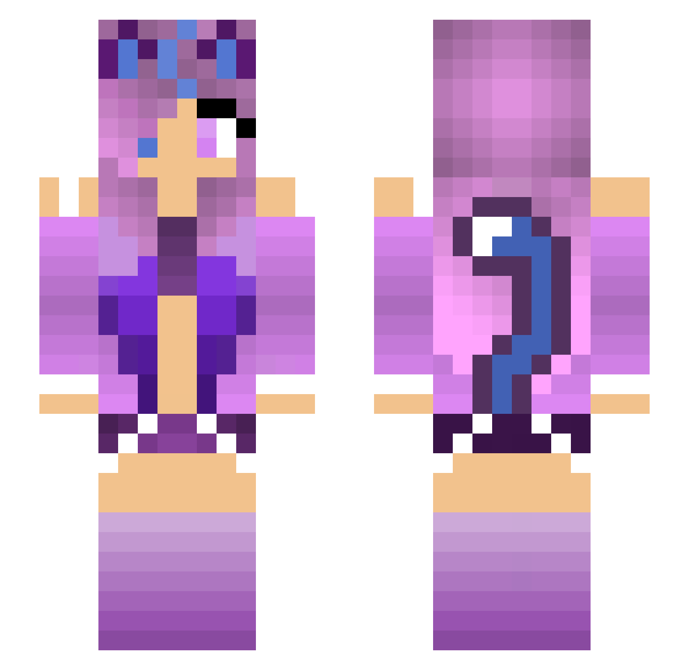 Meowmoon15 Minecraft skin, front and back view