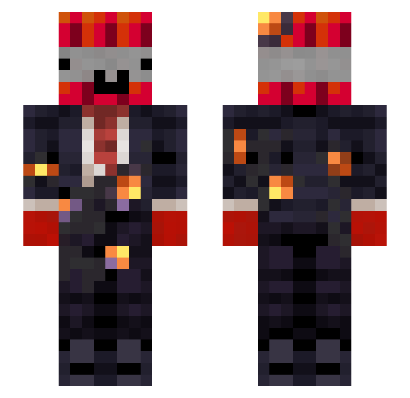 Screepy_ Minecraft skin, front and back view