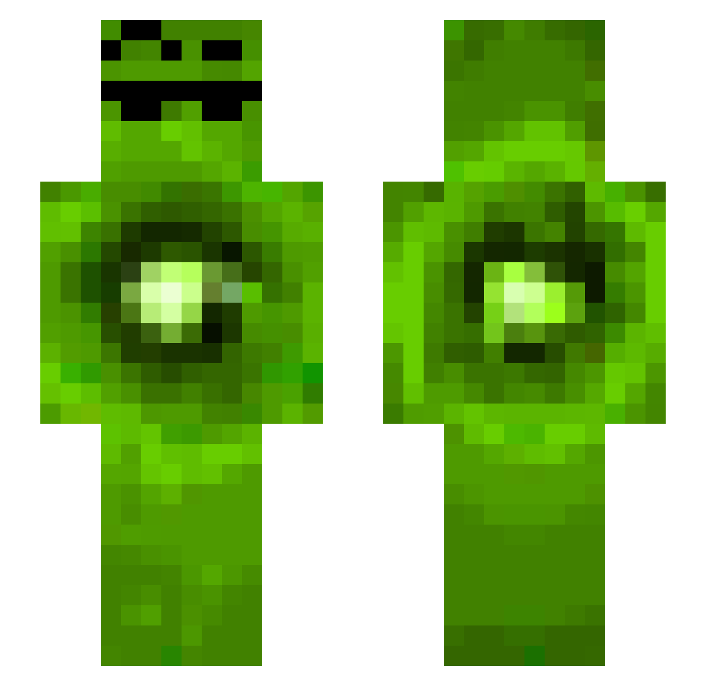 Moemjs Minecraft skin, front and back view