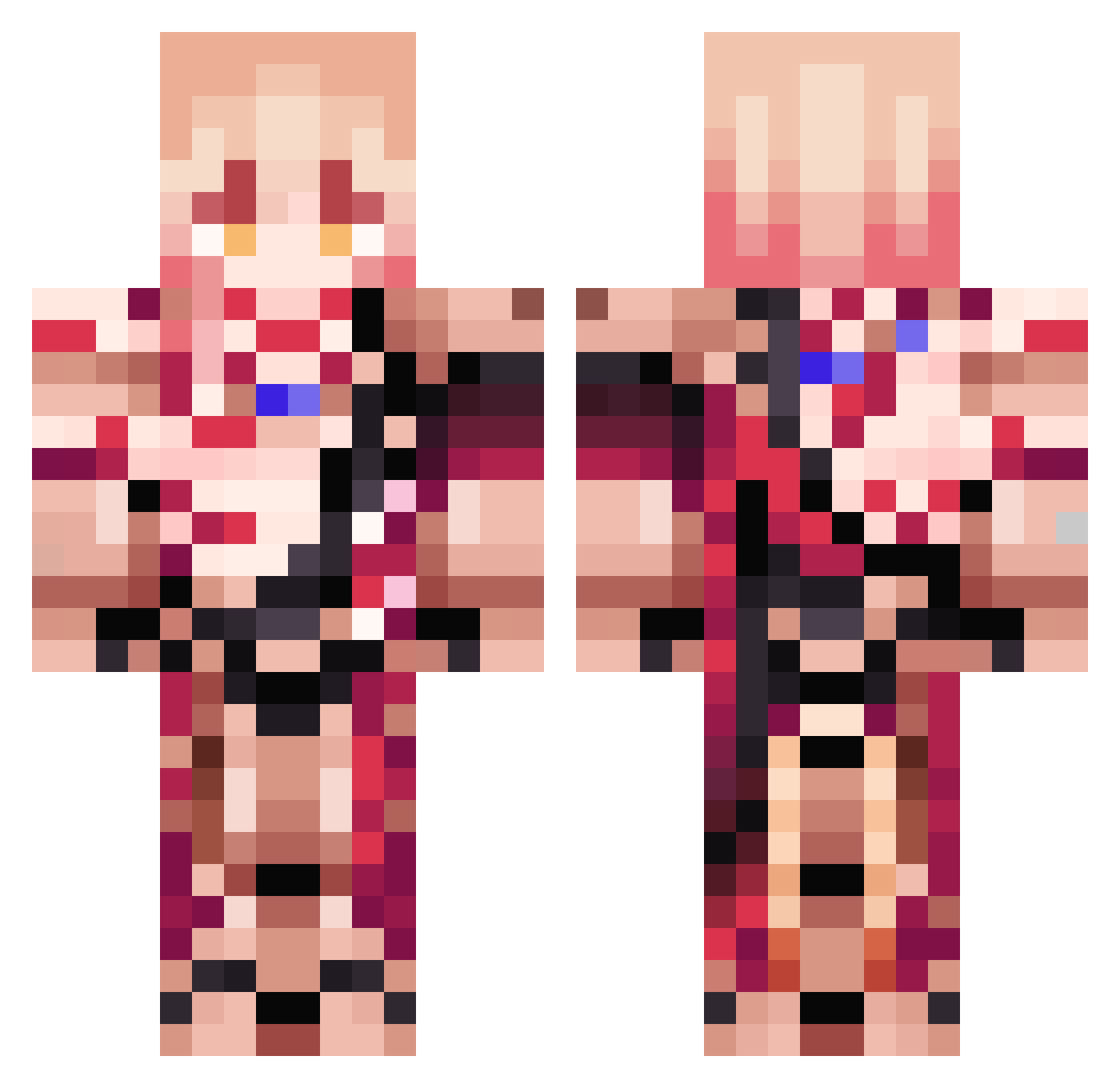 Icusik1976 Minecraft skin, front and back view