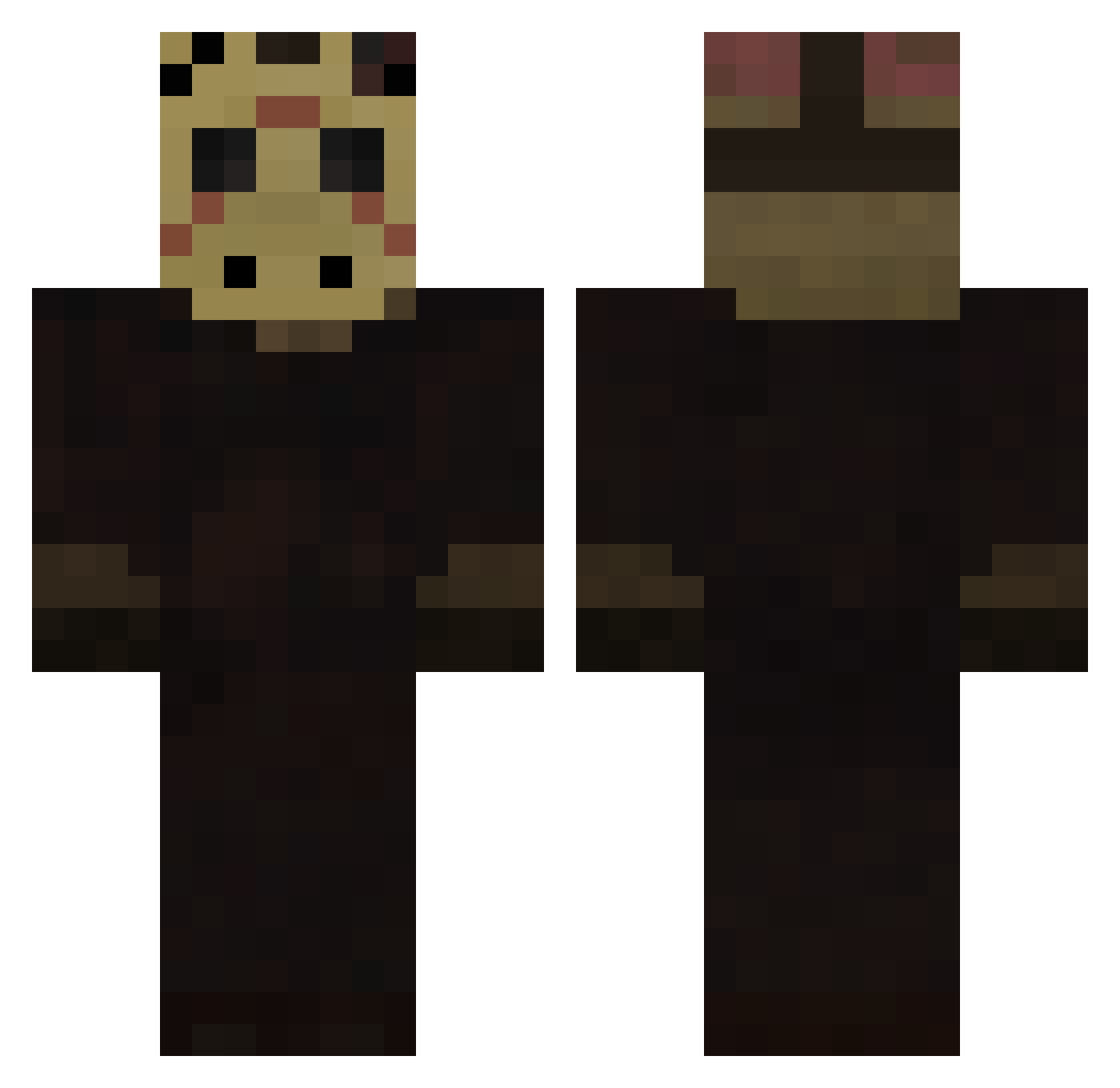 TonyB201 Minecraft skin, front and back view