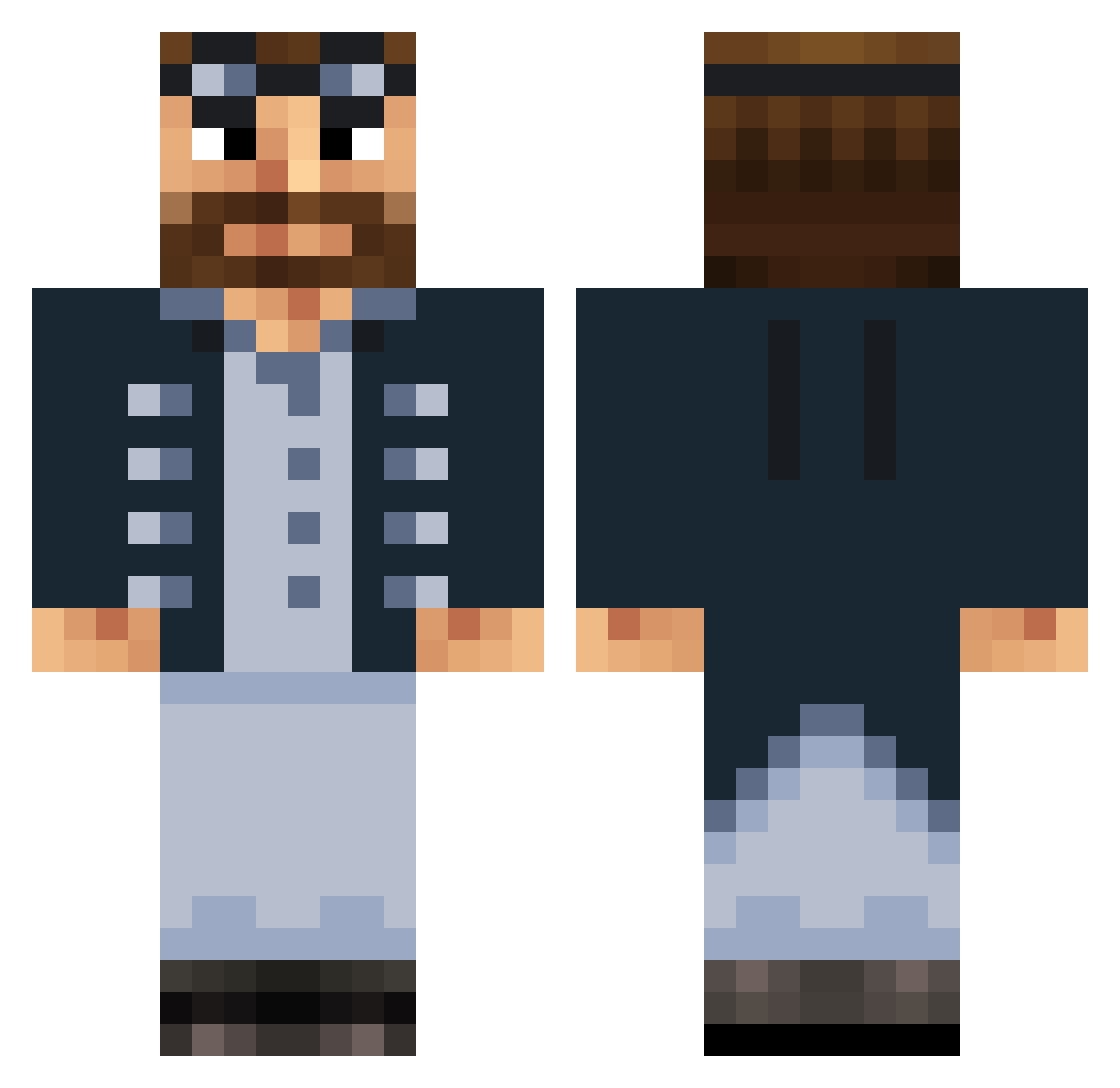 Cacho_Paulo Minecraft skin, front and back view