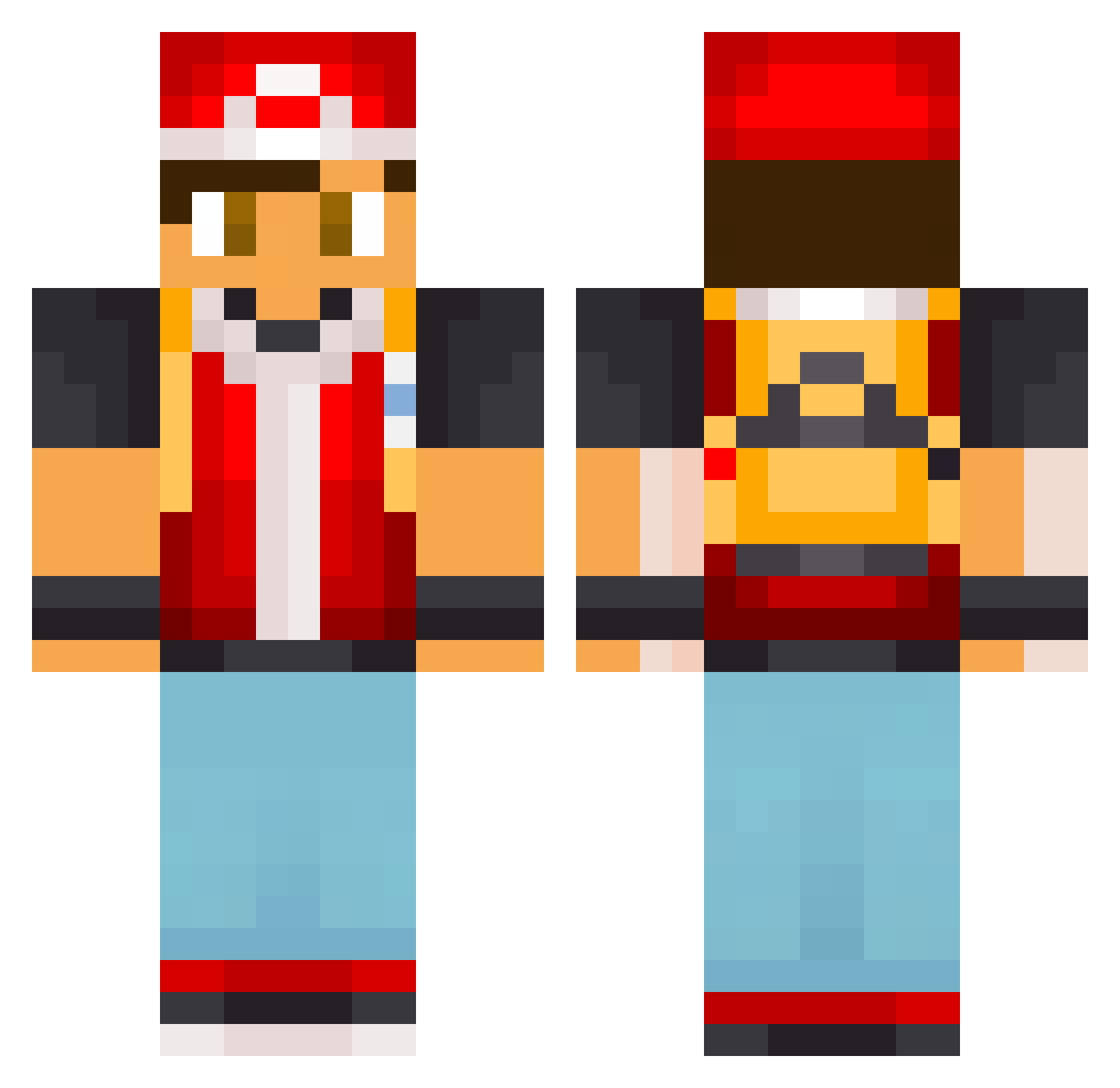 XENG8850 Minecraft skin, front and back view