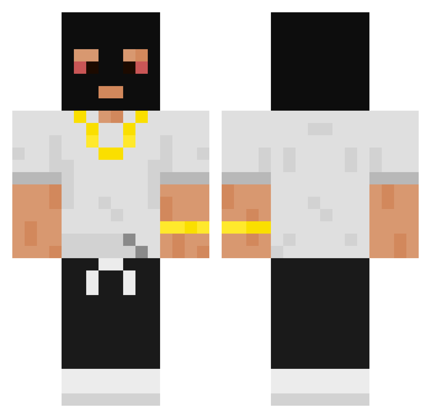 ConorShadow Minecraft skin, front and back view