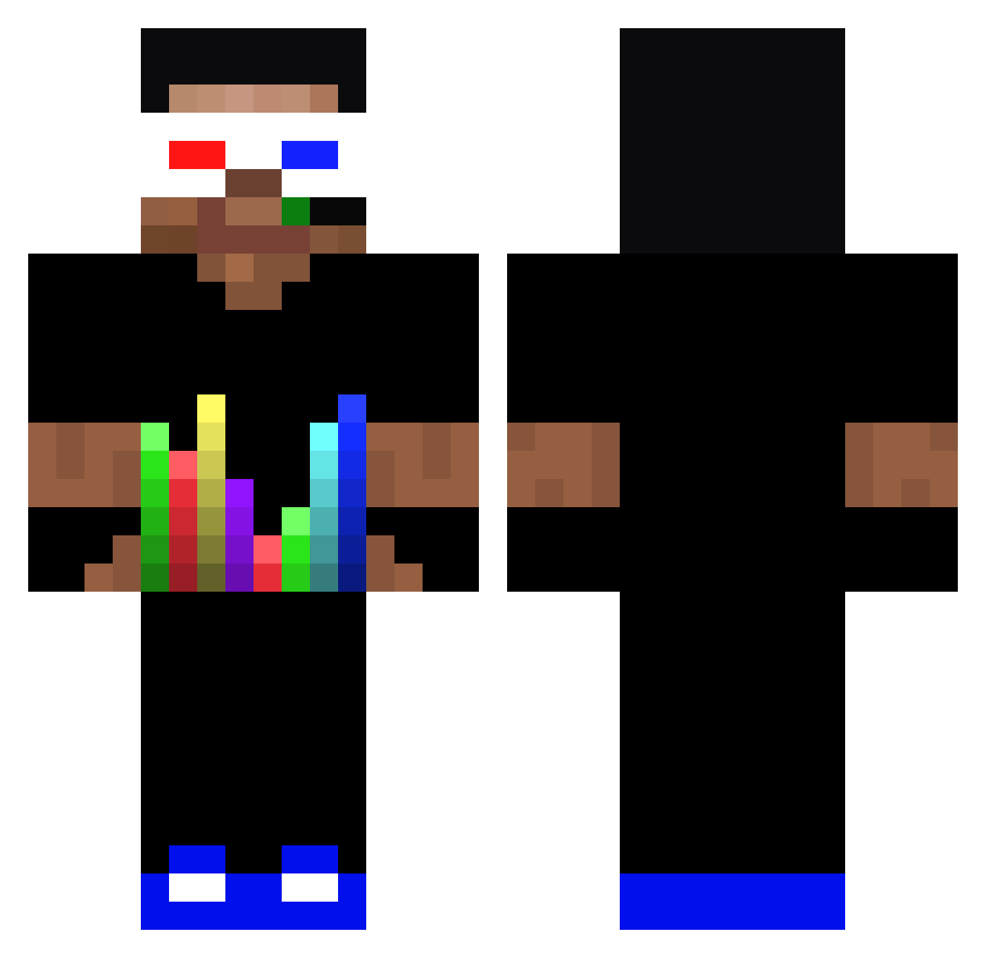 ImAiiR Minecraft skin, front and back view