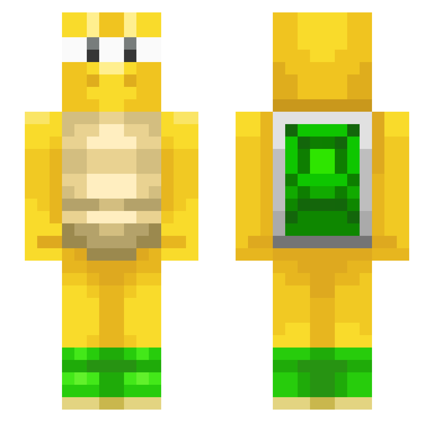 airou_2 Minecraft skin, front and back view