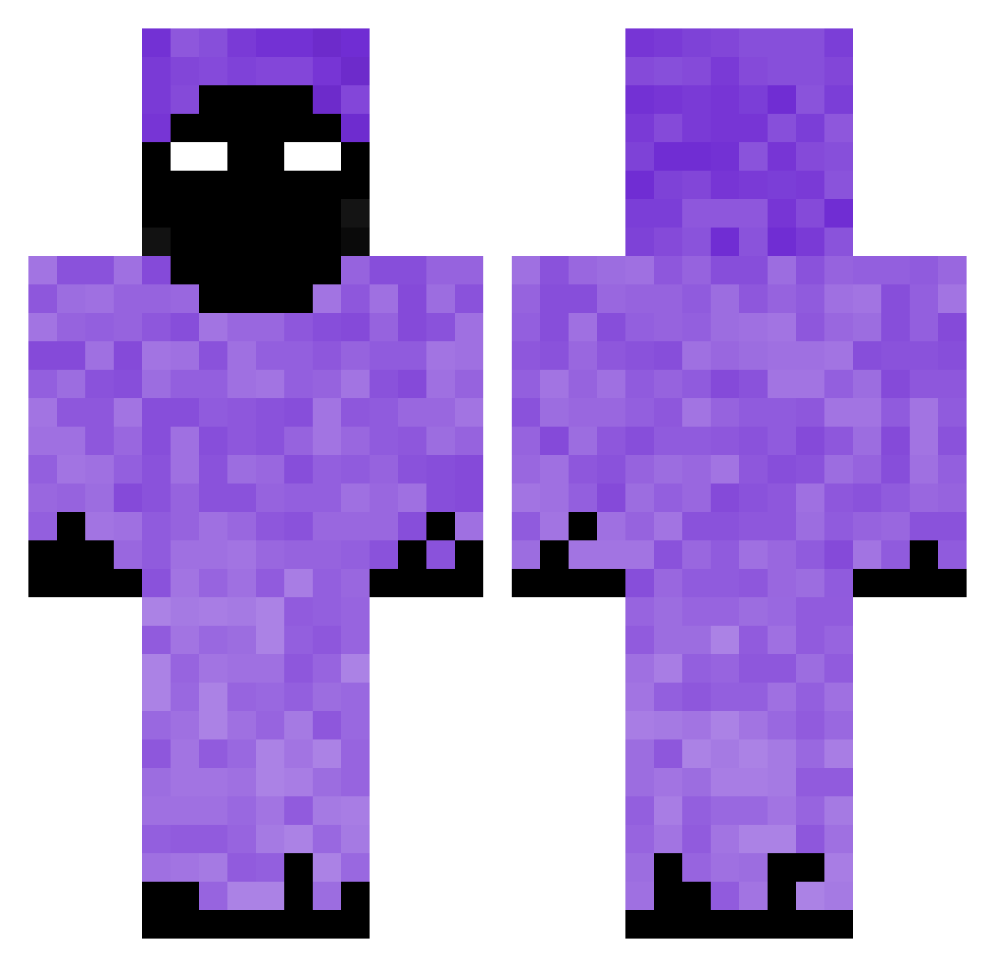 GameLoom Minecraft skin, front and back view