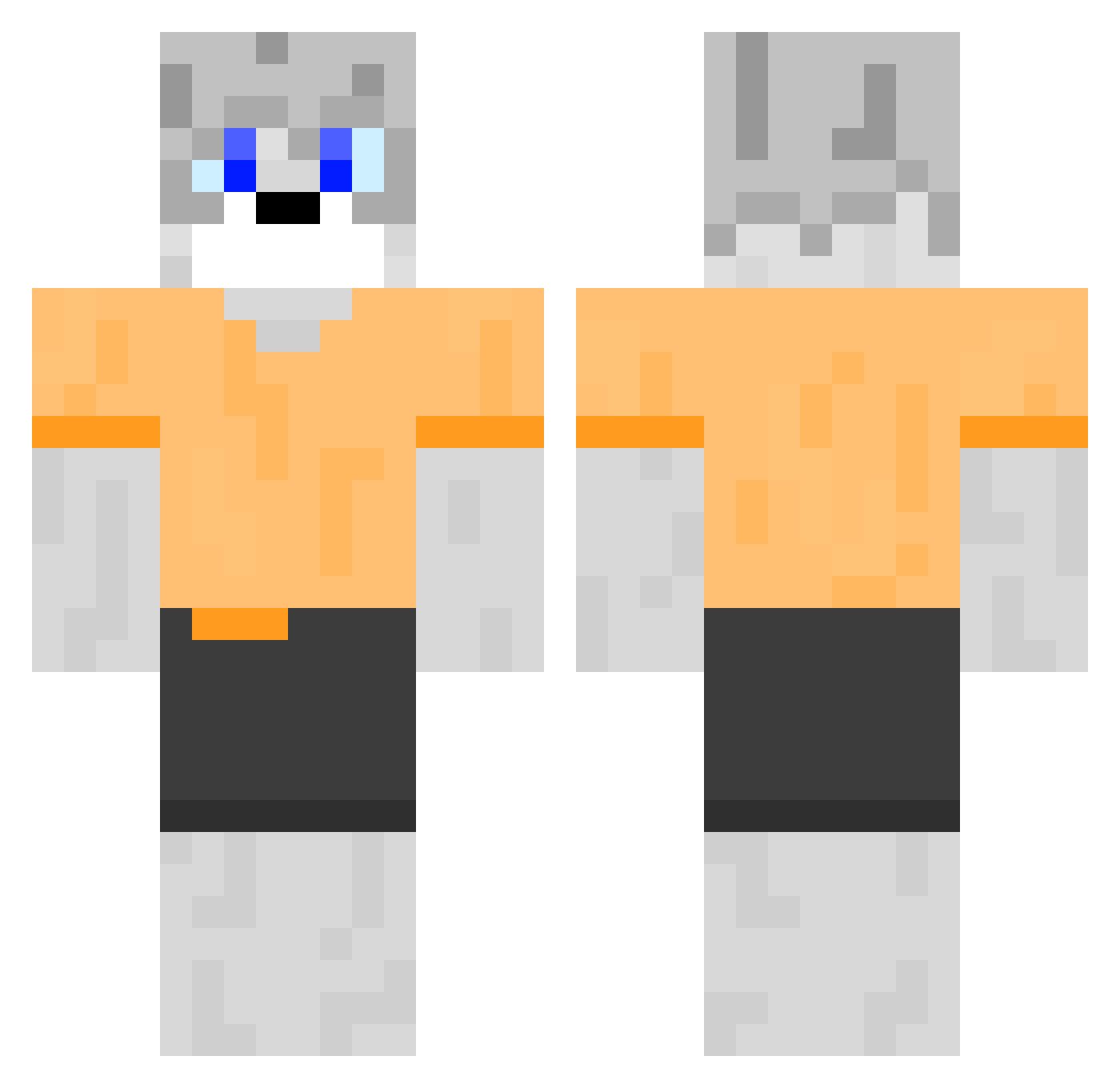 KITKAT12092551 Minecraft skin, front and back view