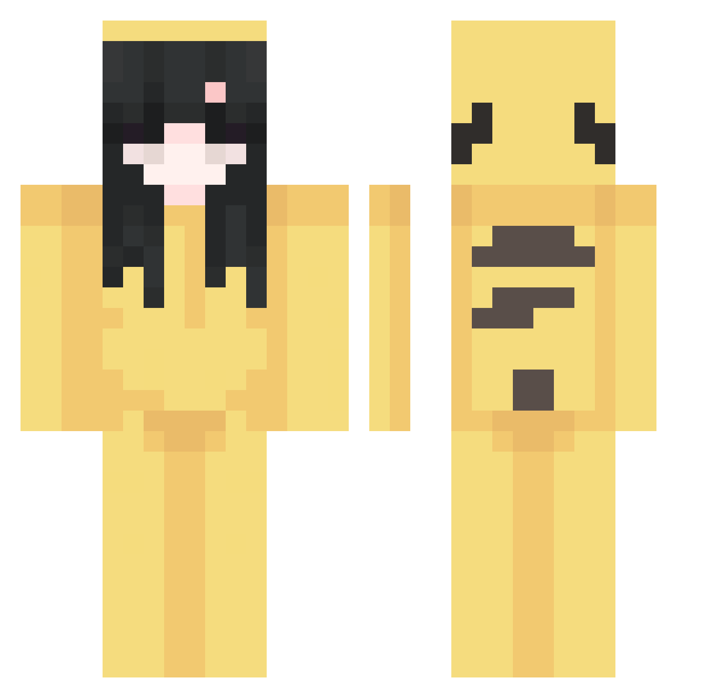 Stwcheese Minecraft skin, front and back view