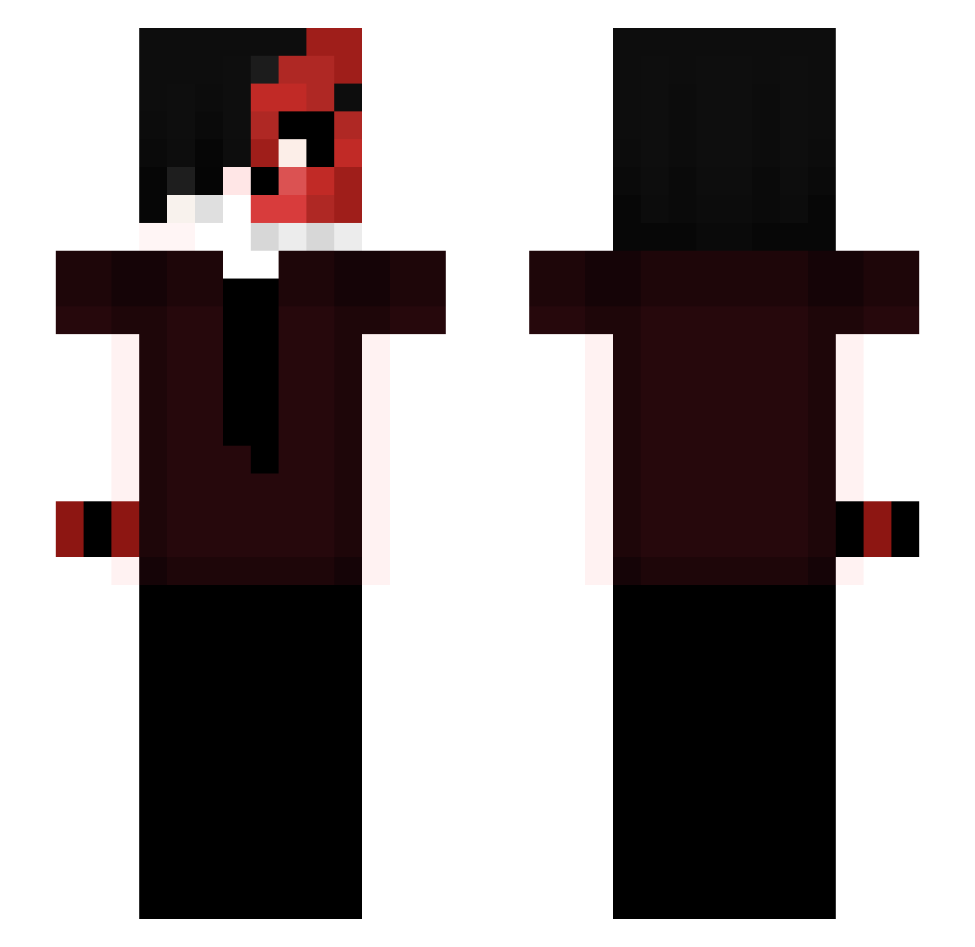 ySad_XD_ Minecraft skin, front and back view