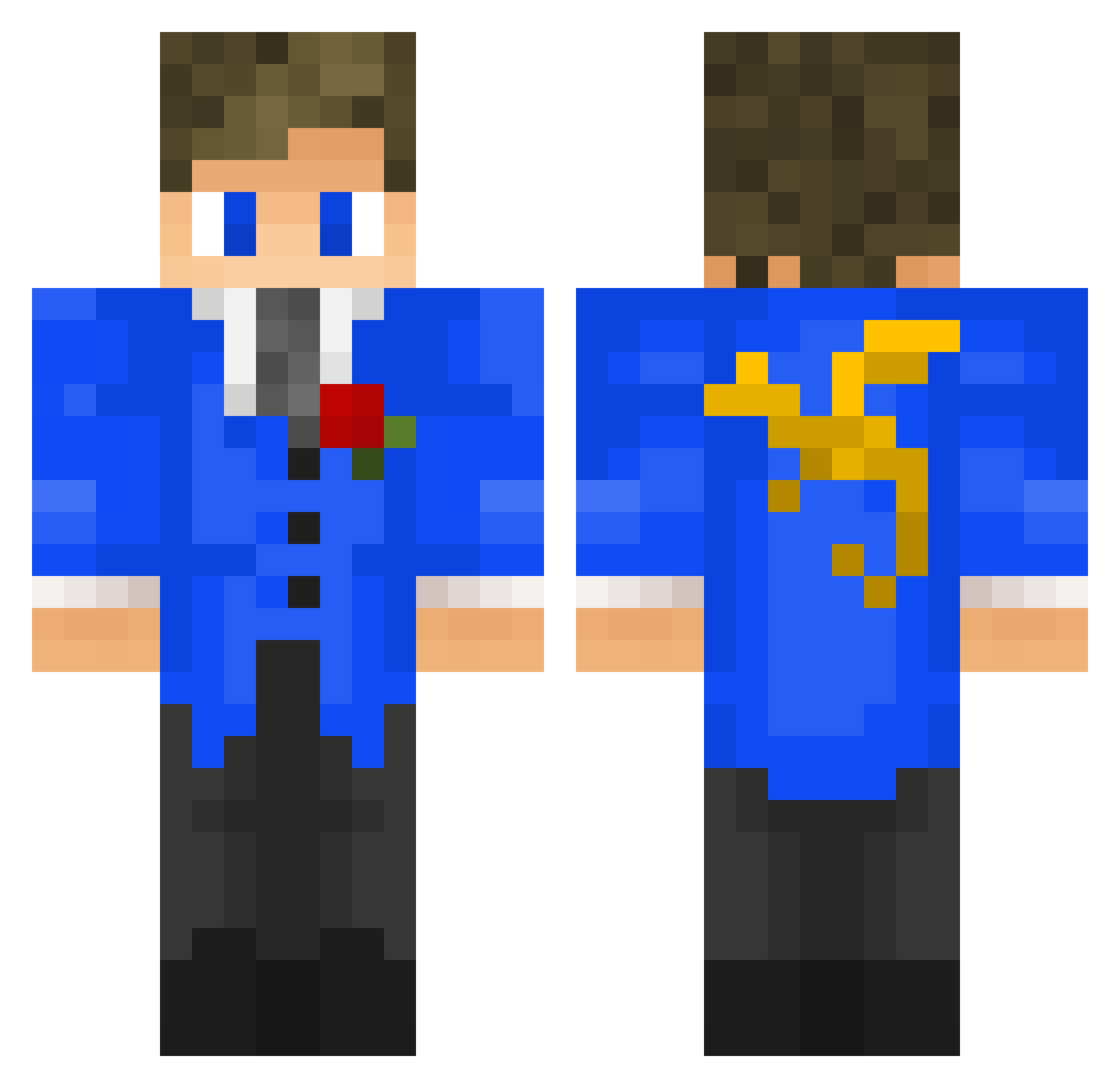 xMisteri Minecraft skin, front and back view