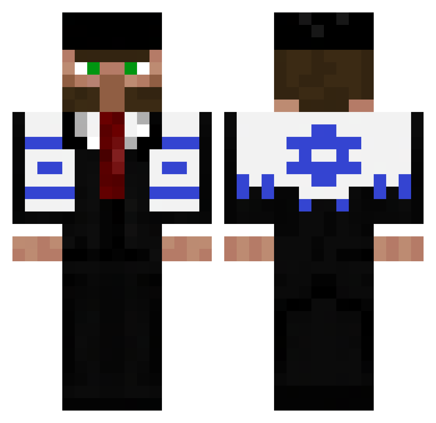Smart_Jew Minecraft skin, front and back view