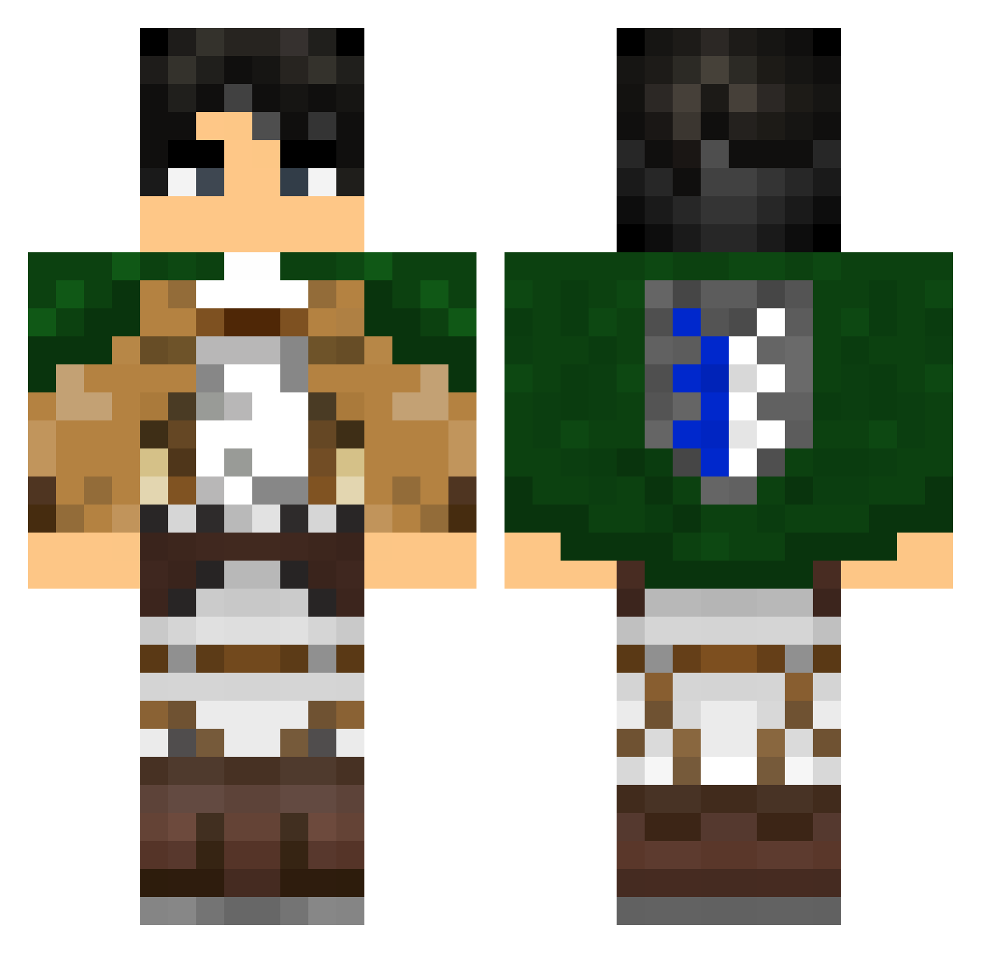 tomj37 Minecraft skin, front and back view