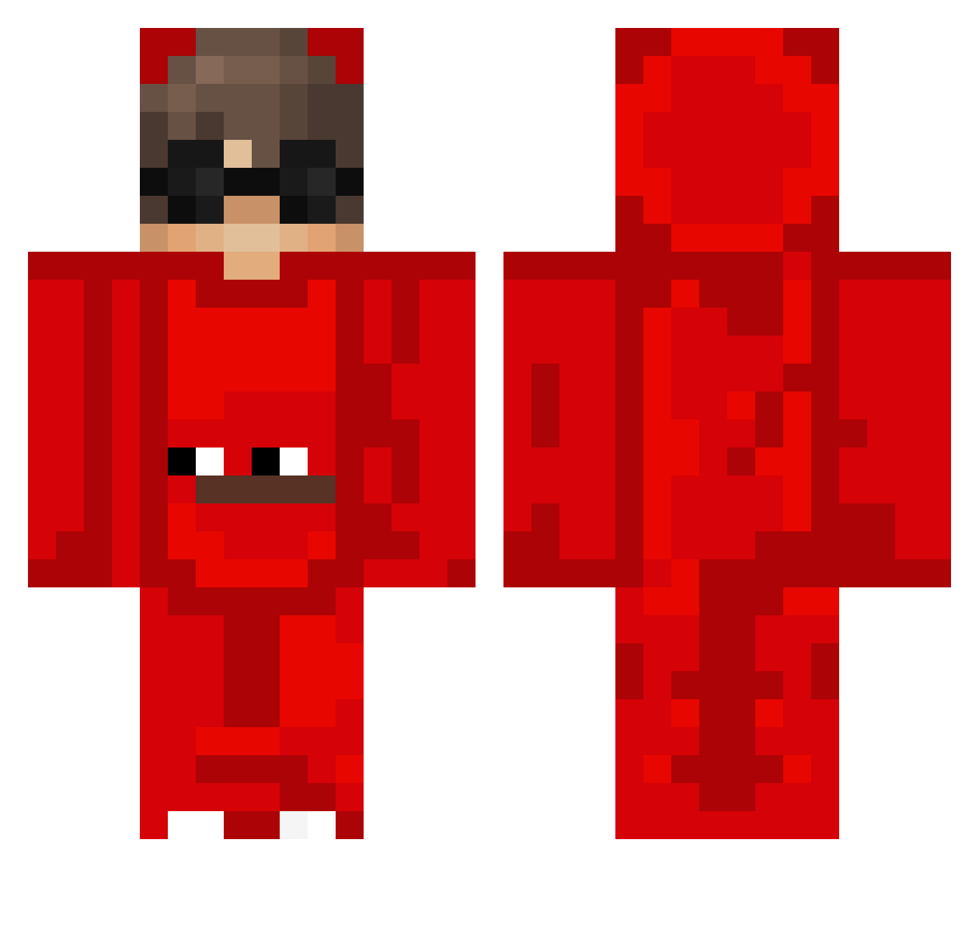 Kerry7k Minecraft skin, front and back view