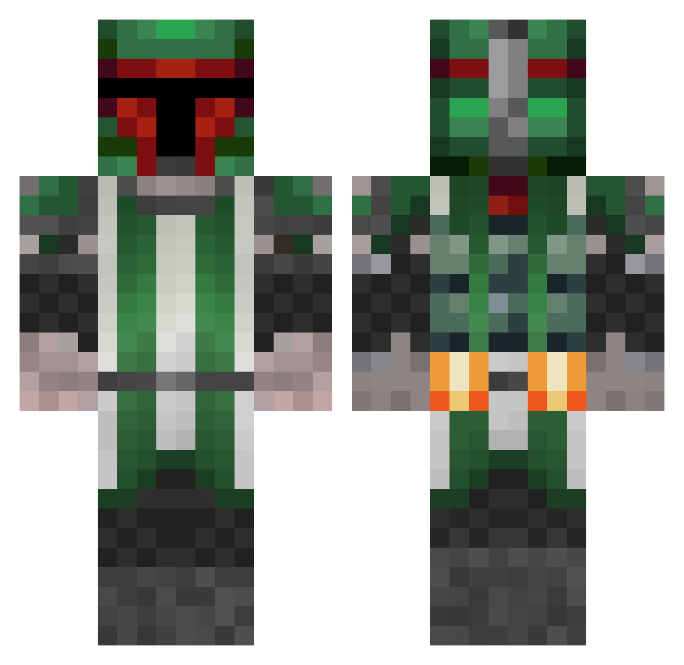 Probably_True Minecraft skin, front and back view