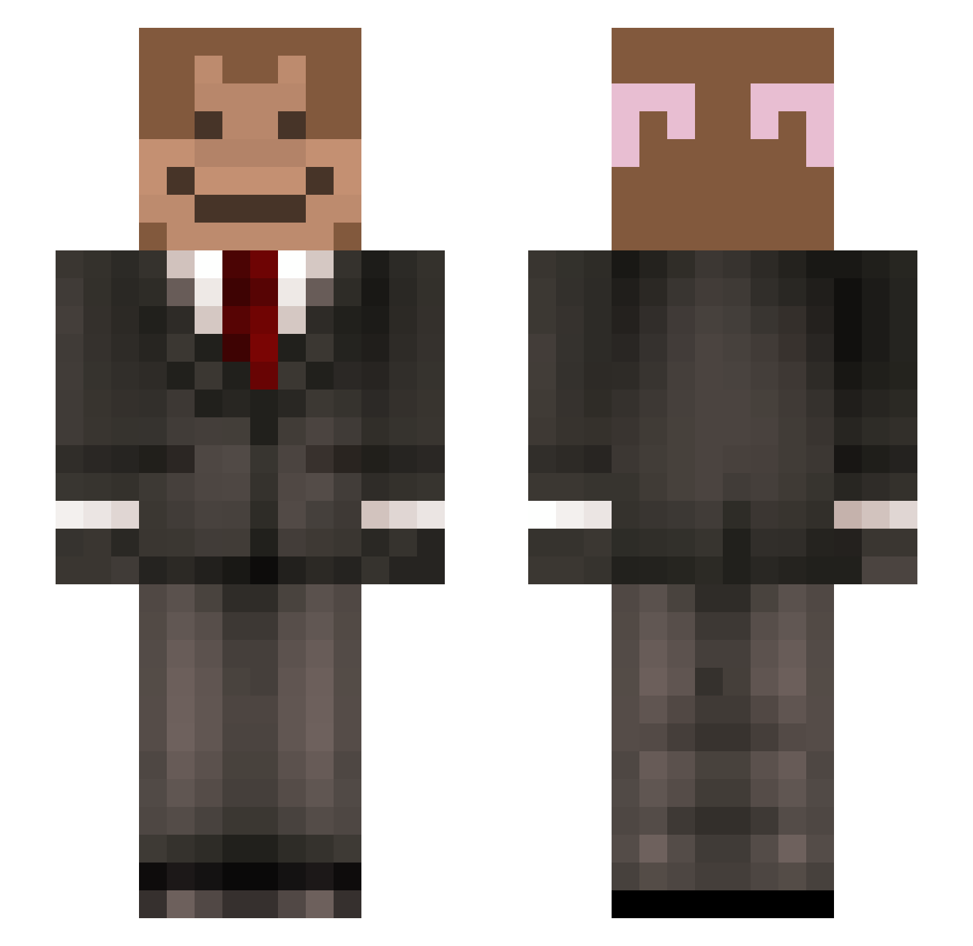 ShadedMonkey Minecraft skin, front and back view